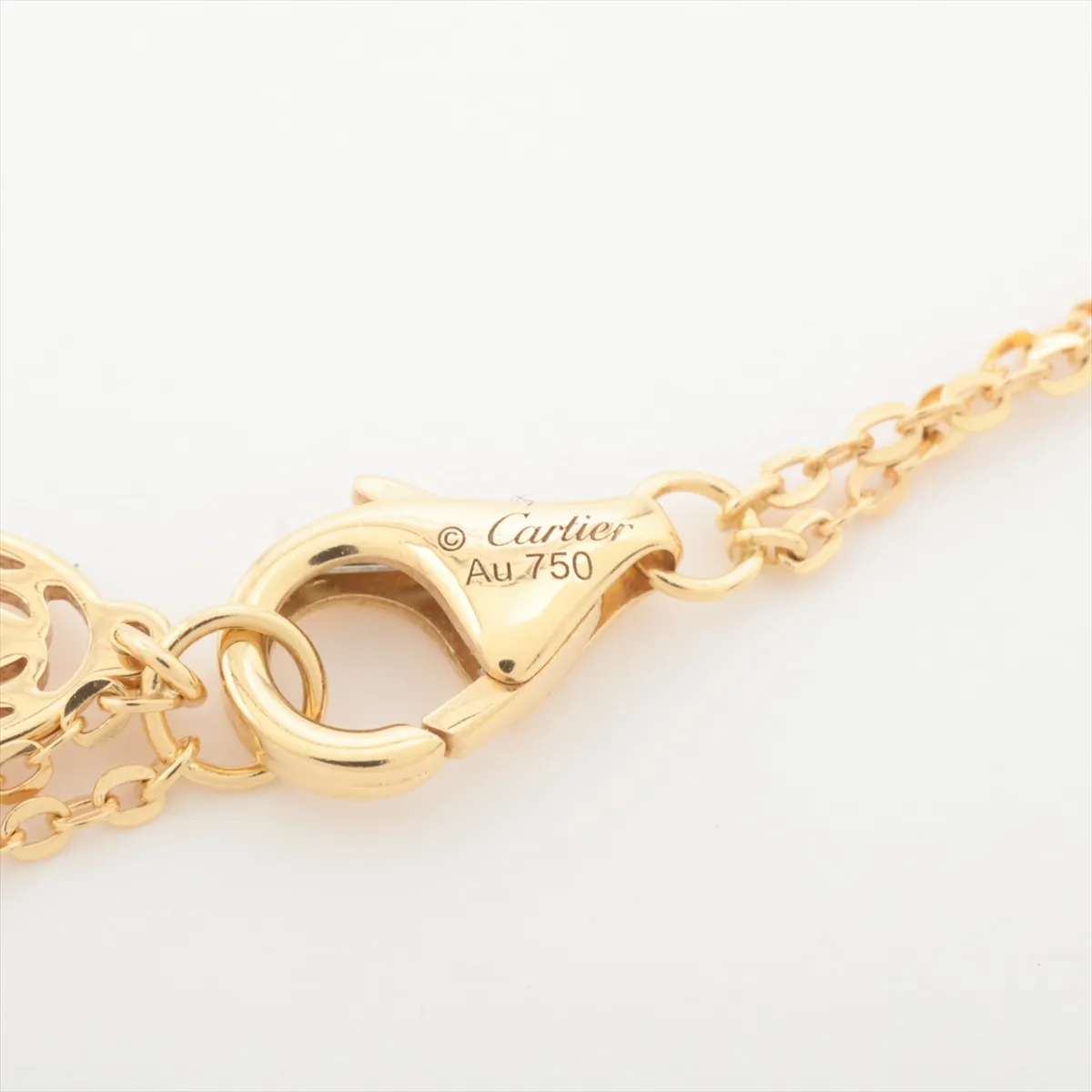 Sweet Trinity Necklace 750 (Yellow Gold x Pink Gold x White Gold) 3.6g 385ADE Metal Scratches — view 4