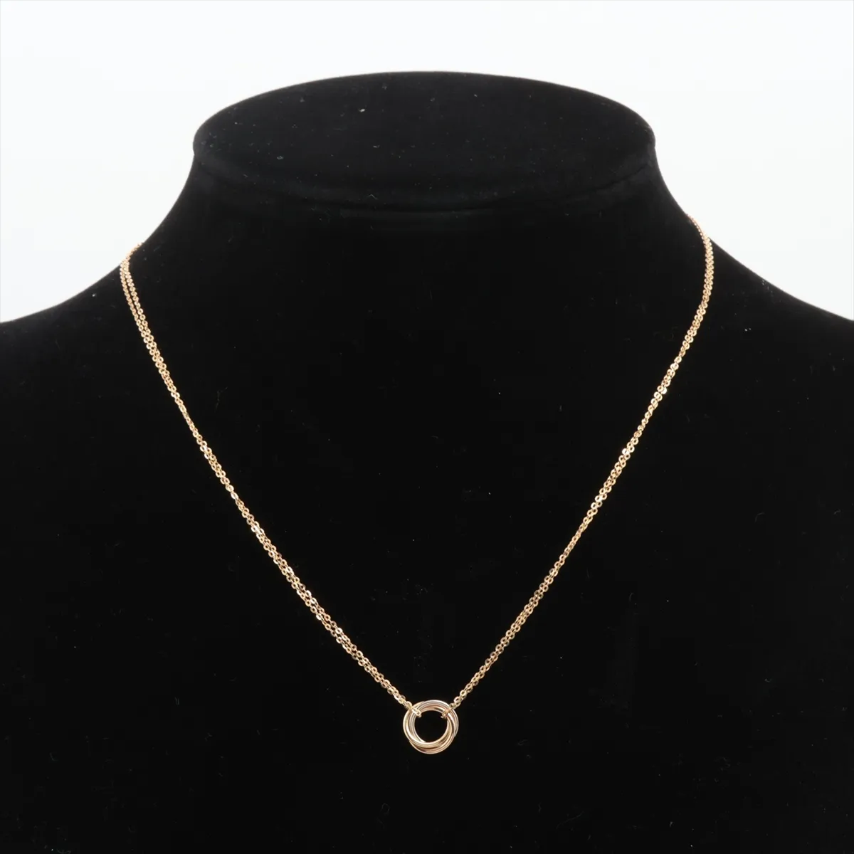 Sweet Trinity Necklace 750 (Yellow Gold x Pink Gold x White Gold) 3.6g 385ADE Metal Scratches — view 5