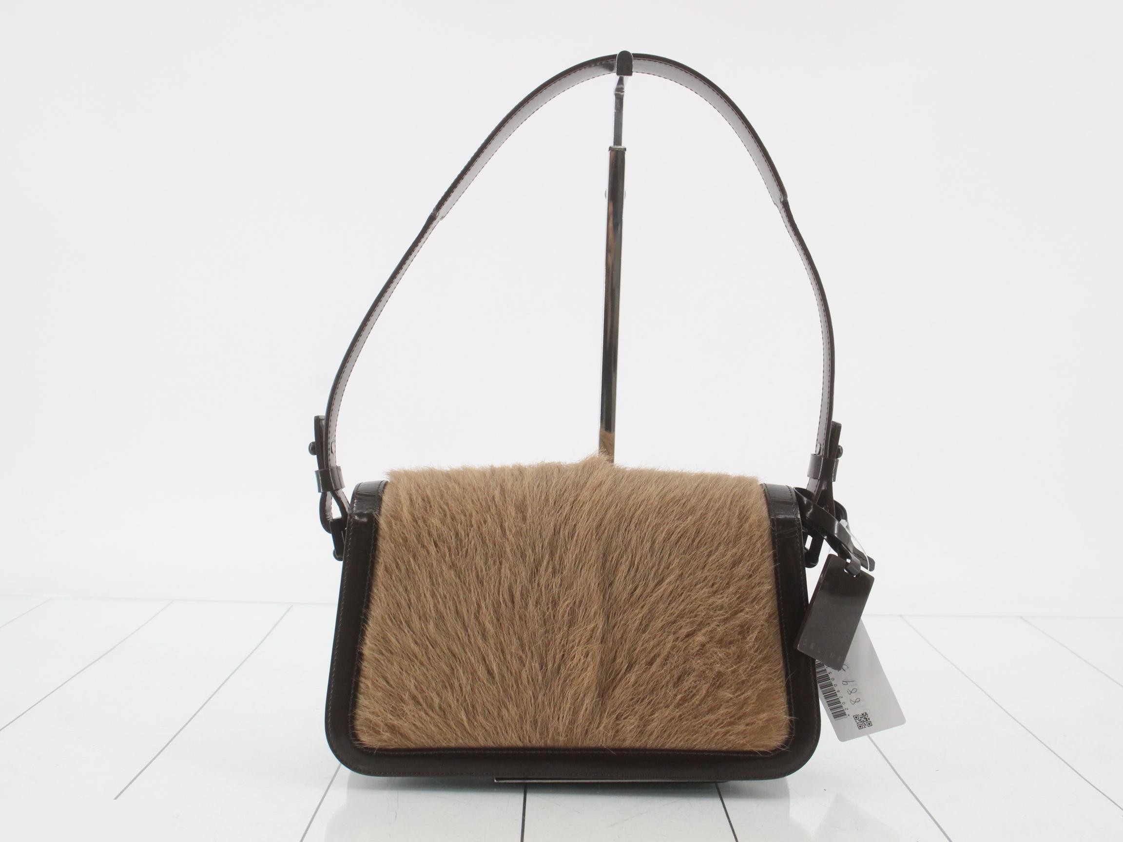 fur shoulder bag
