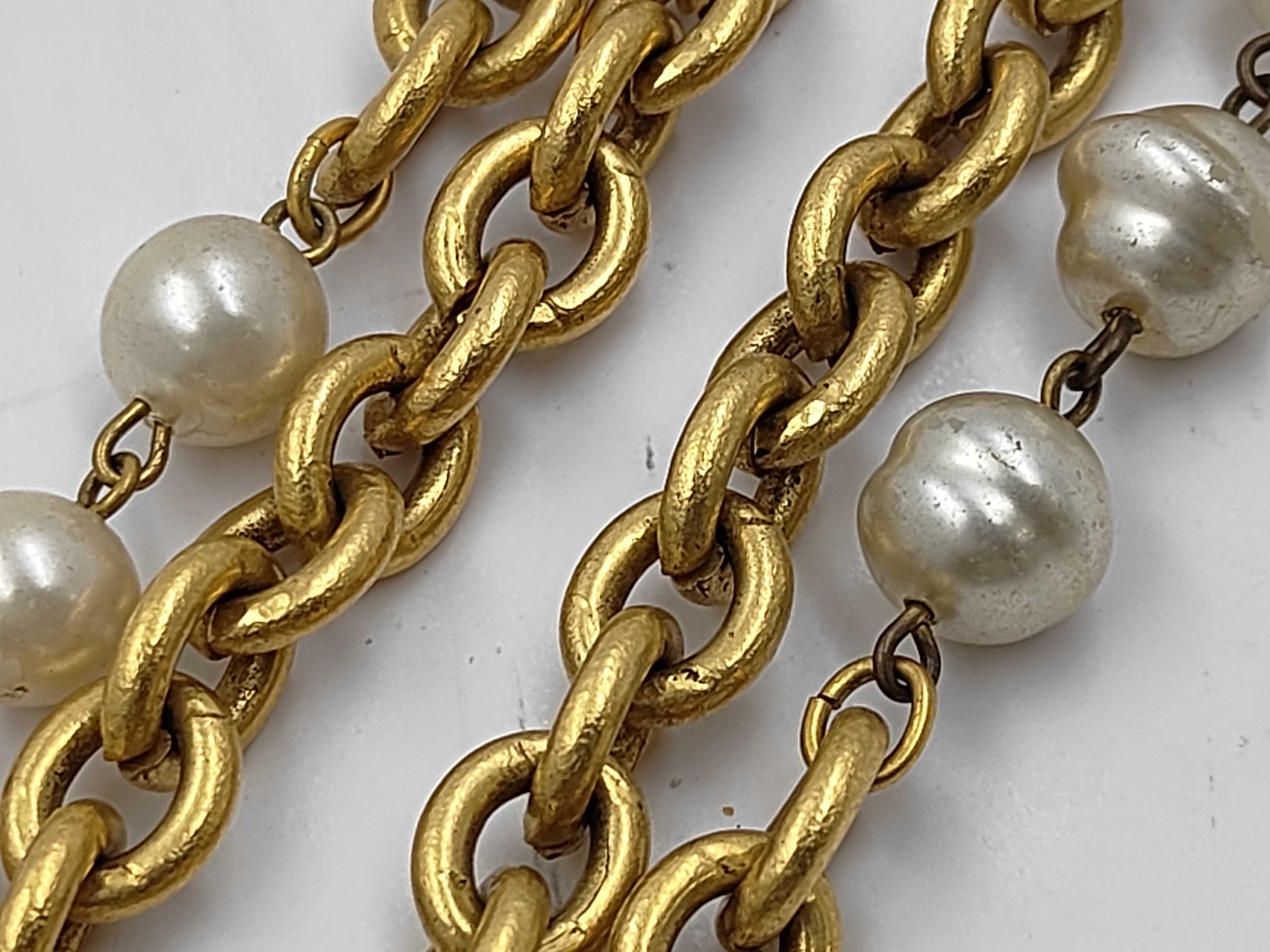 Pearl Long Chain Necklace — view 7