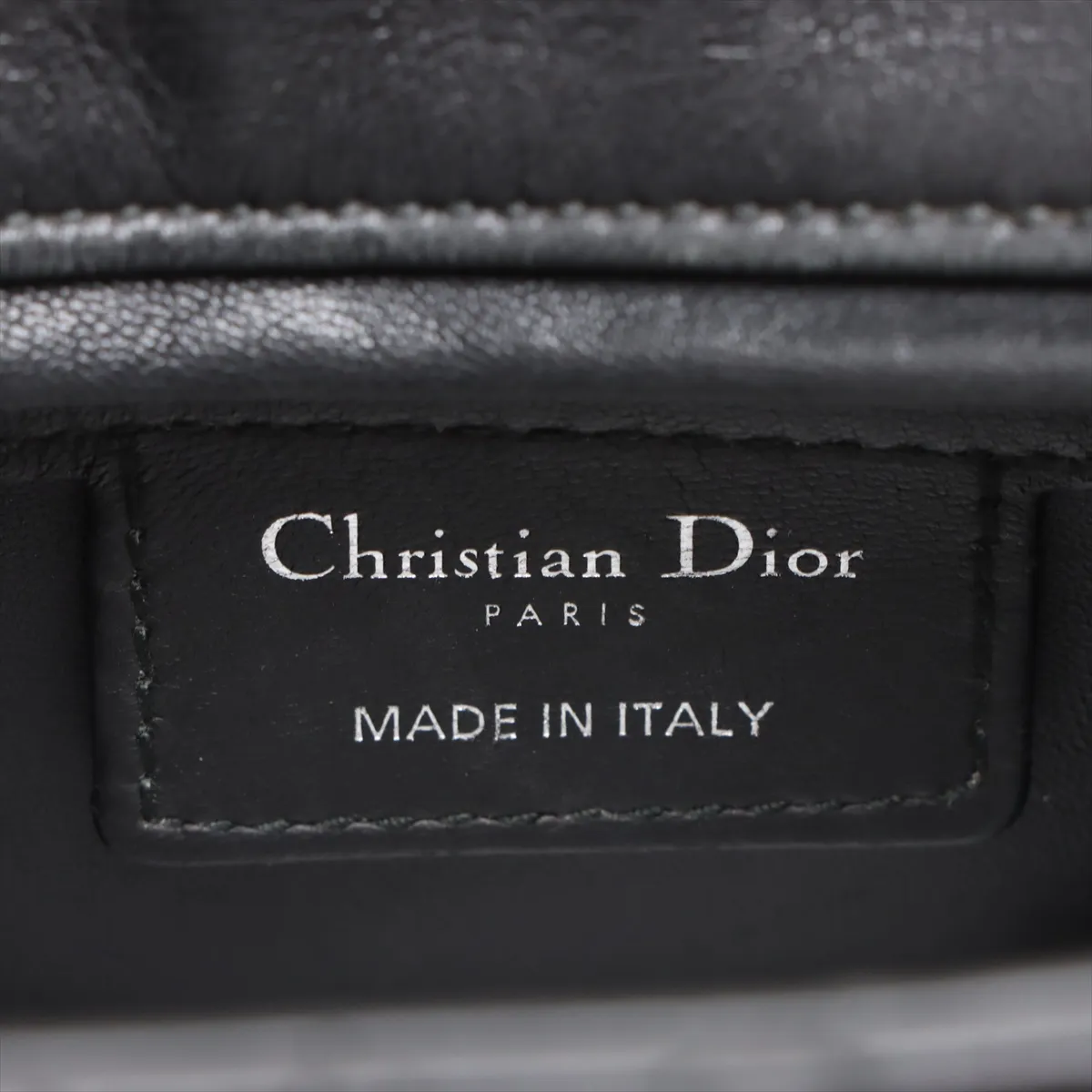 Cannage Lady Dior Leather Handbag Black — view 9