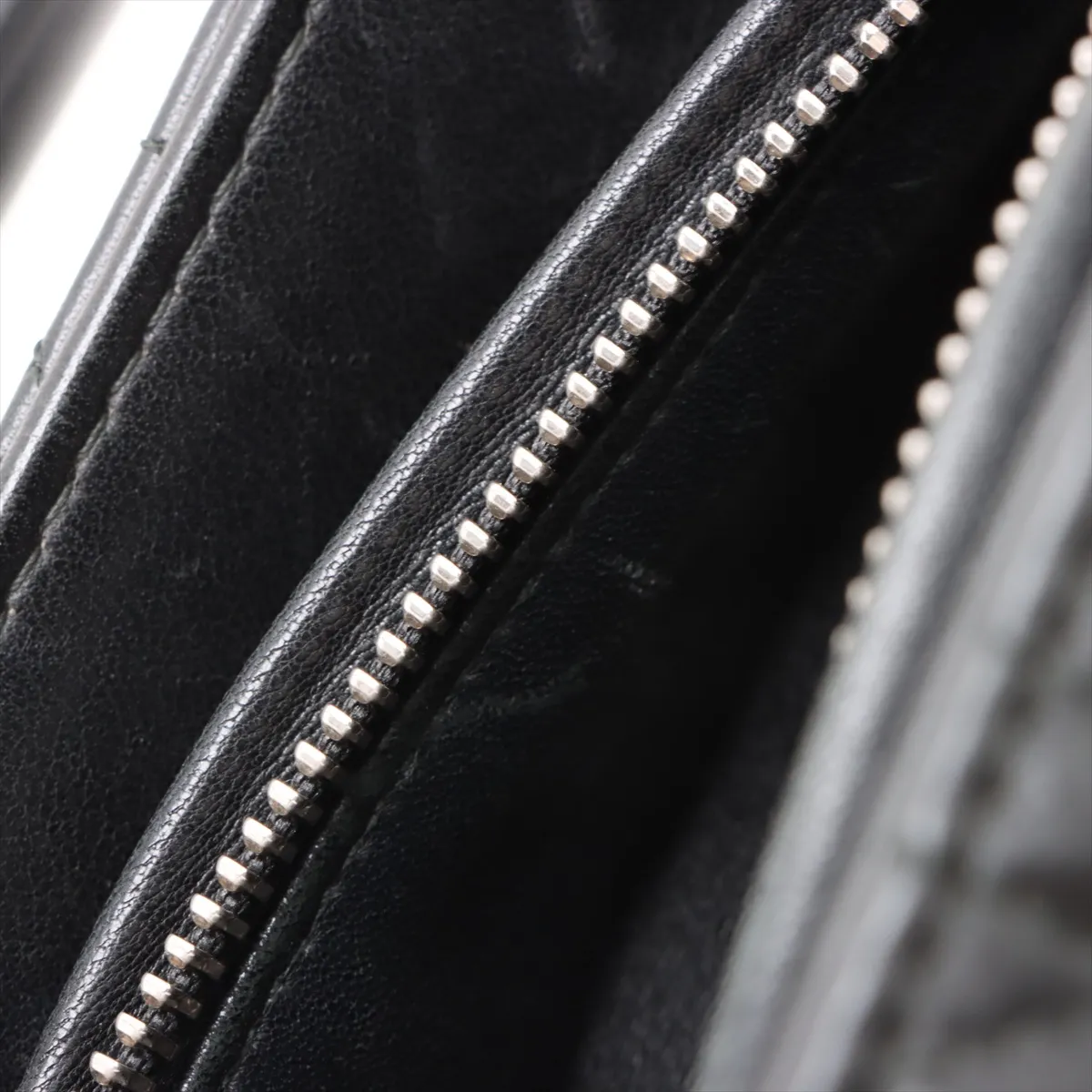 Cannage Lady Dior Leather Handbag Black — view 10