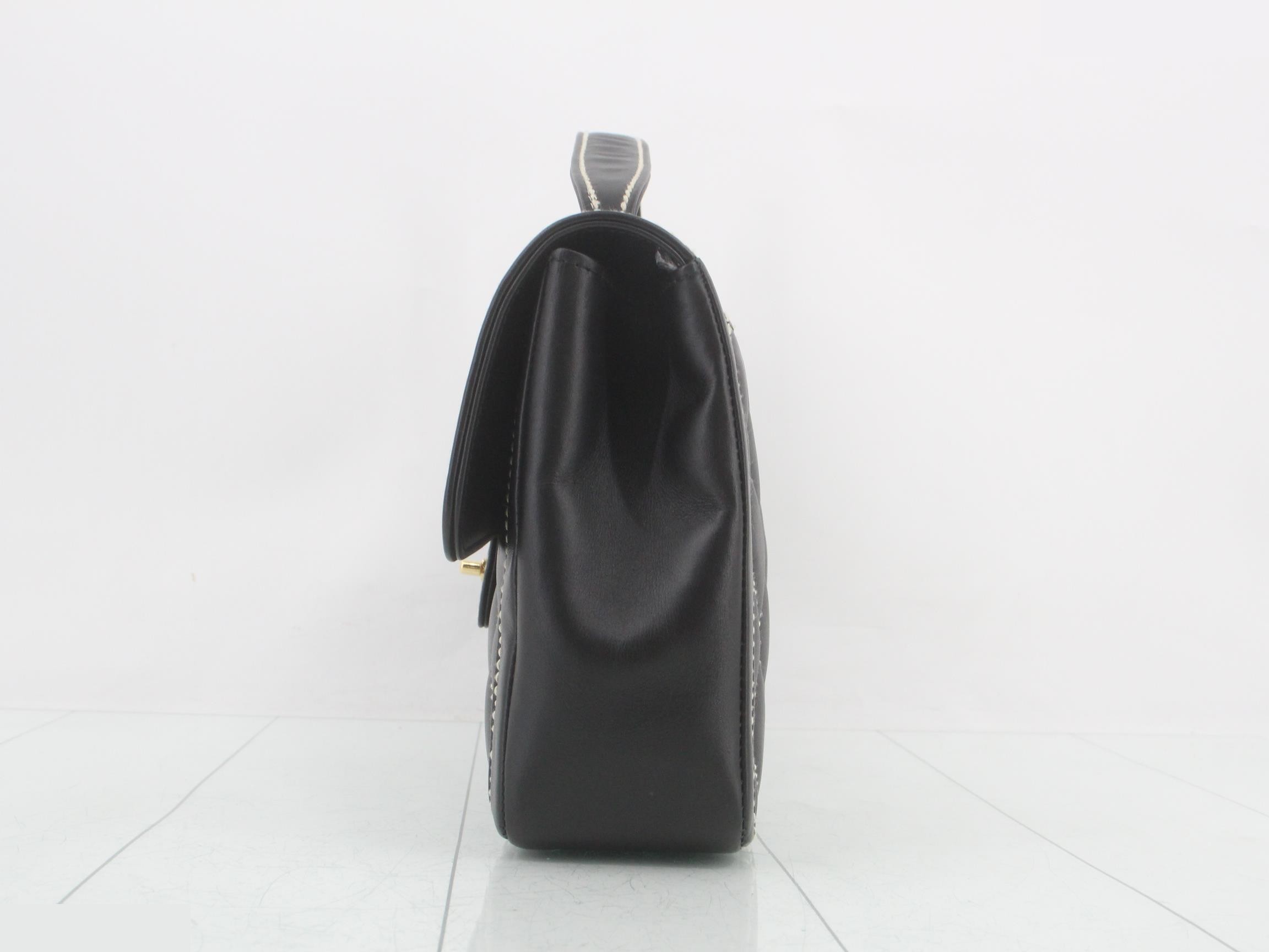 Wild Stitch Classic Top Handle Lambskin Black, Series 9, W30cm — view 3