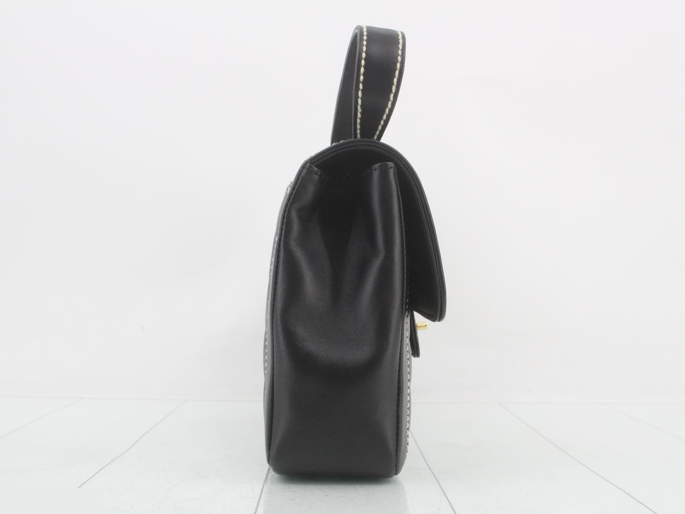 Wild Stitch Classic Top Handle Lambskin Black, Series 9, W30cm — view 4
