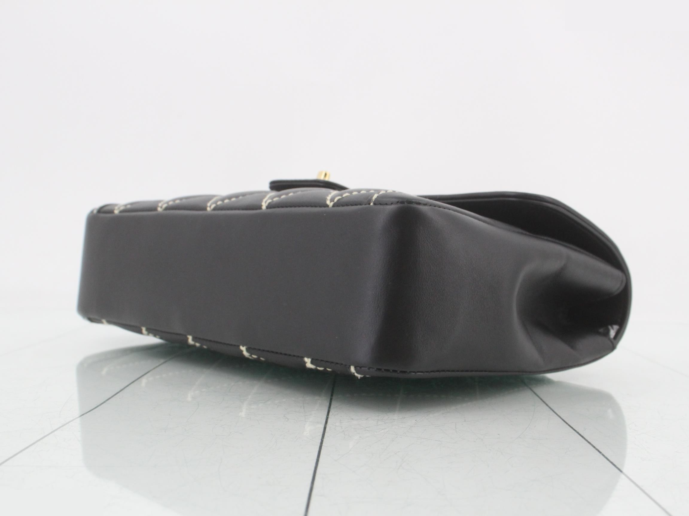 Wild Stitch Classic Top Handle Lambskin Black, Series 9, W30cm — view 6
