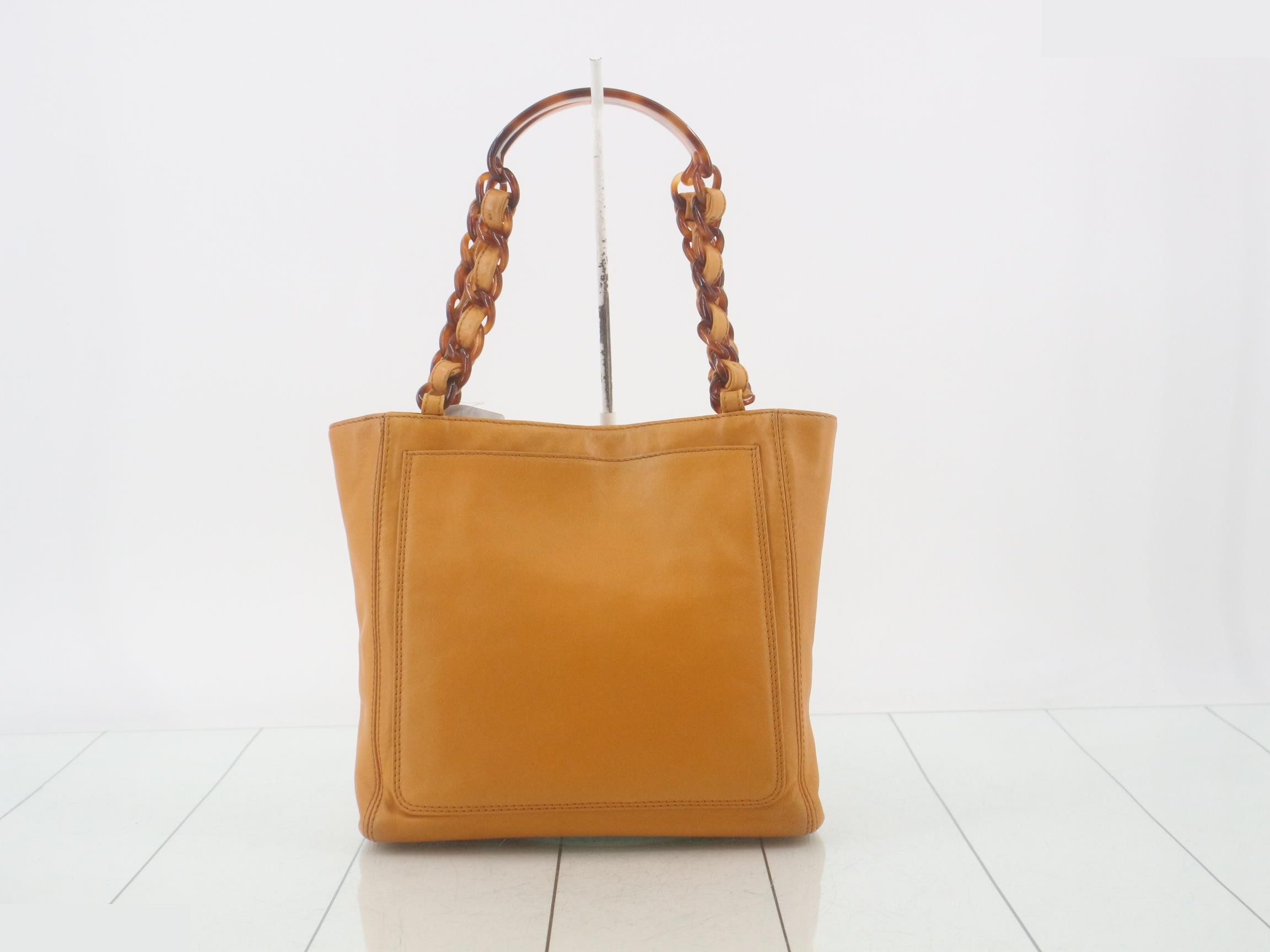 Leather Coco Mark Plastic Chain Handbag — view 2