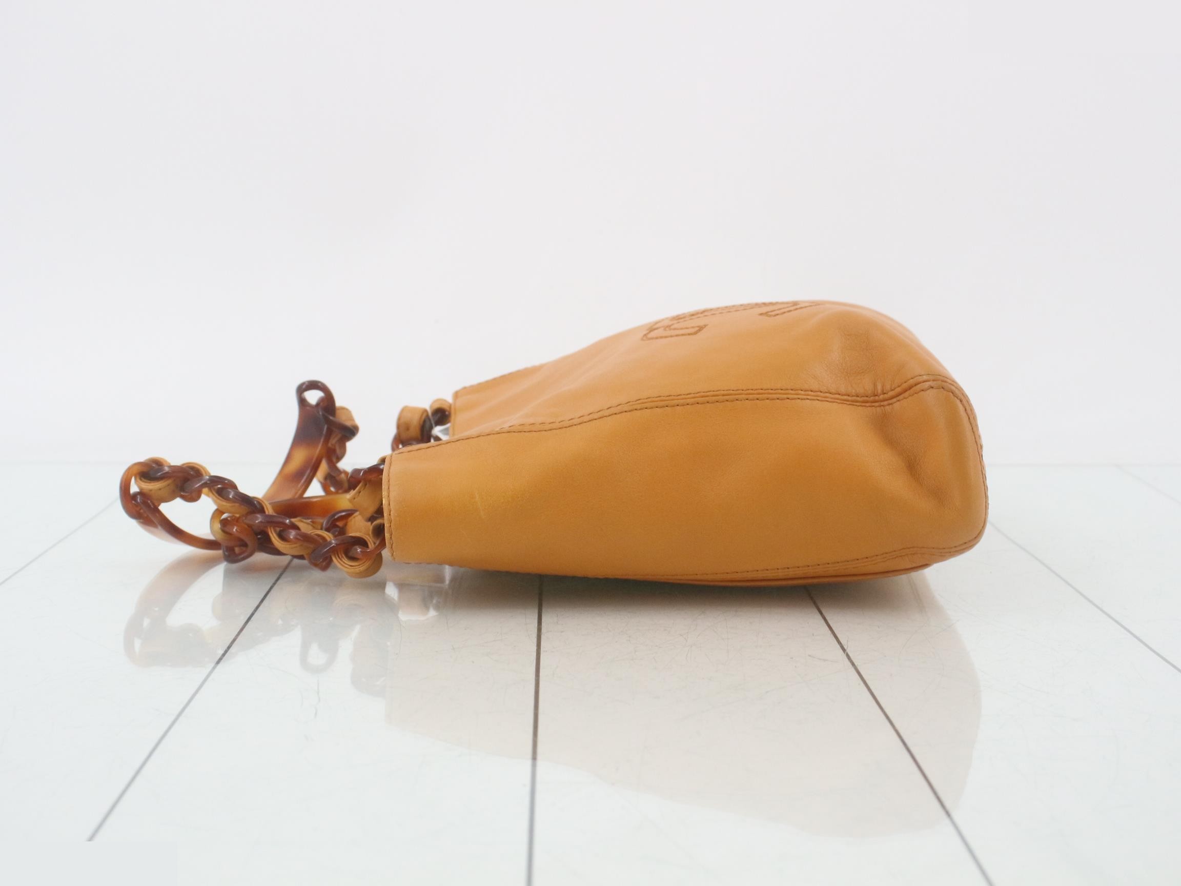 Leather Coco Mark Plastic Chain Handbag — view 4