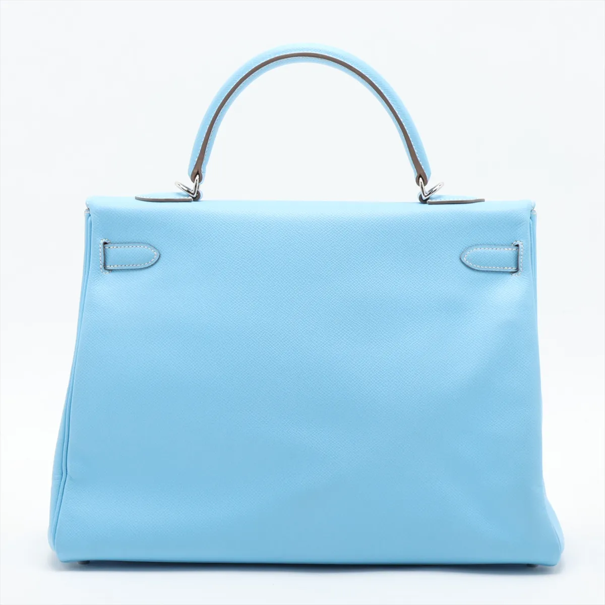 [Individually packaged] Hermes Kelly 35 Retournée Verso Veau Epsom Celeste x Mykonos Silver Hardware O: 2011 — view 2