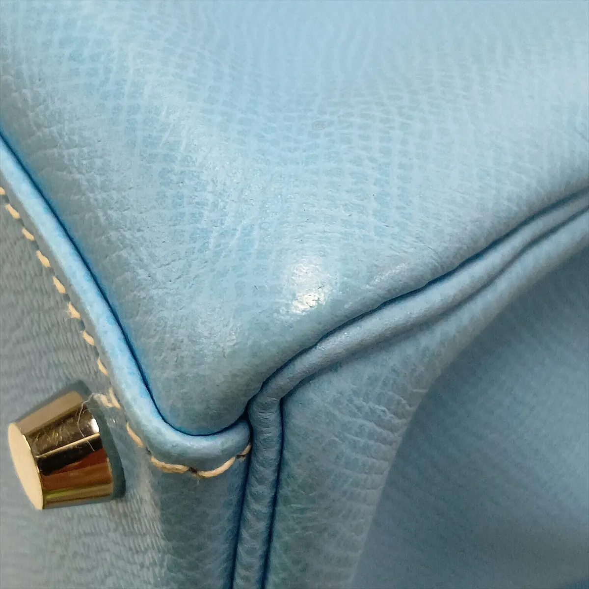 [Individually packaged] Hermes Kelly 35 Retournée Verso Veau Epsom Celeste x Mykonos Silver Hardware O: 2011 — view 15