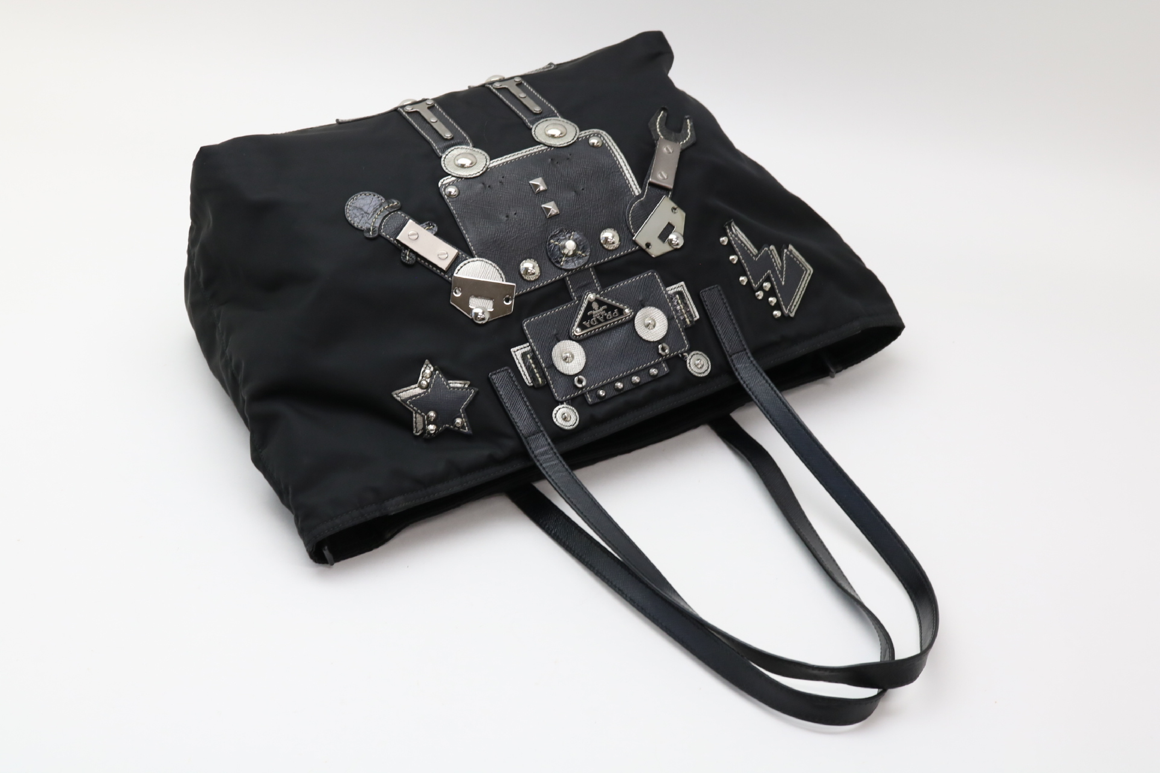 Robot Triangle Logo Nylon Tote Bag — view 8