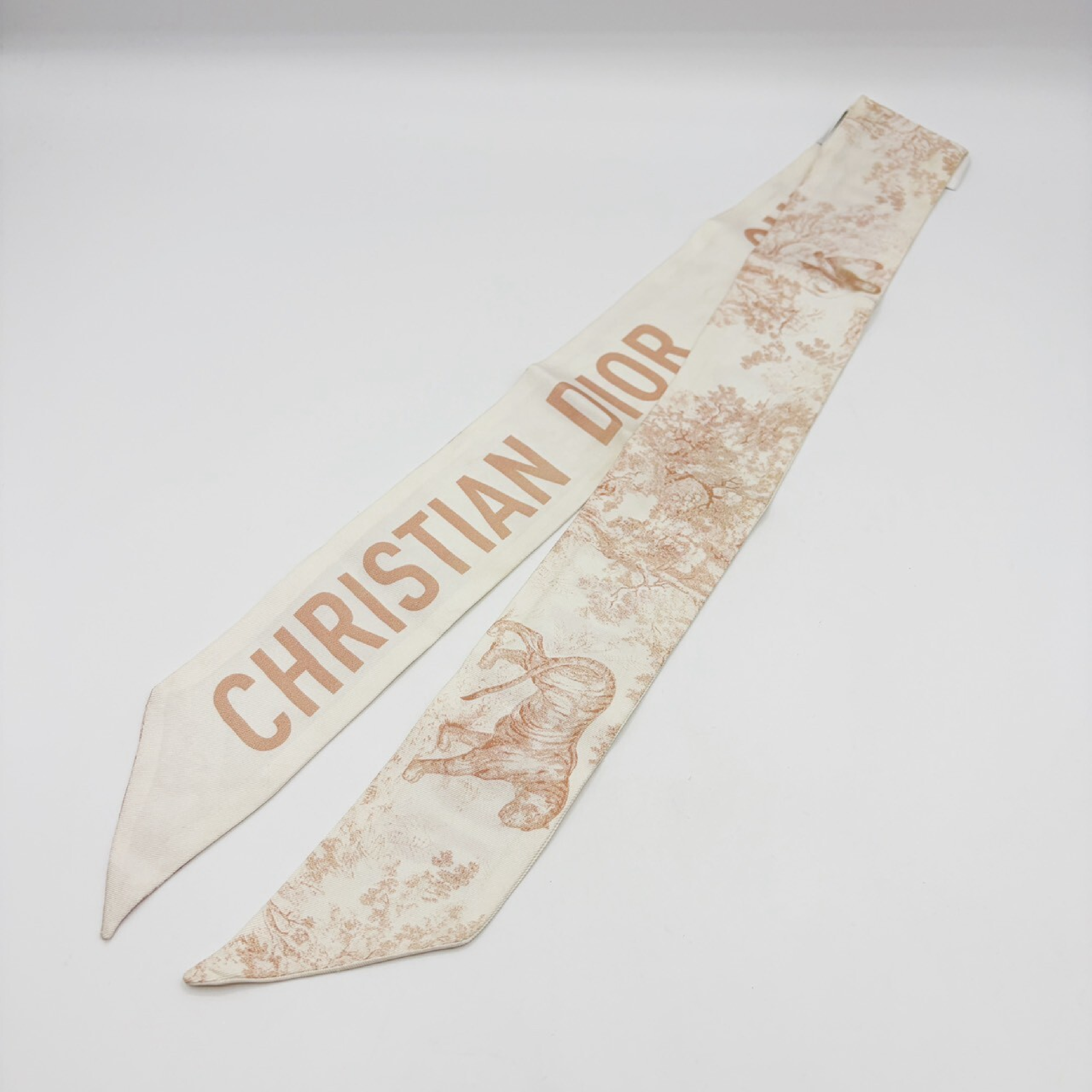 Mitzah scarf, Toile de Jouy pink belt — view 2