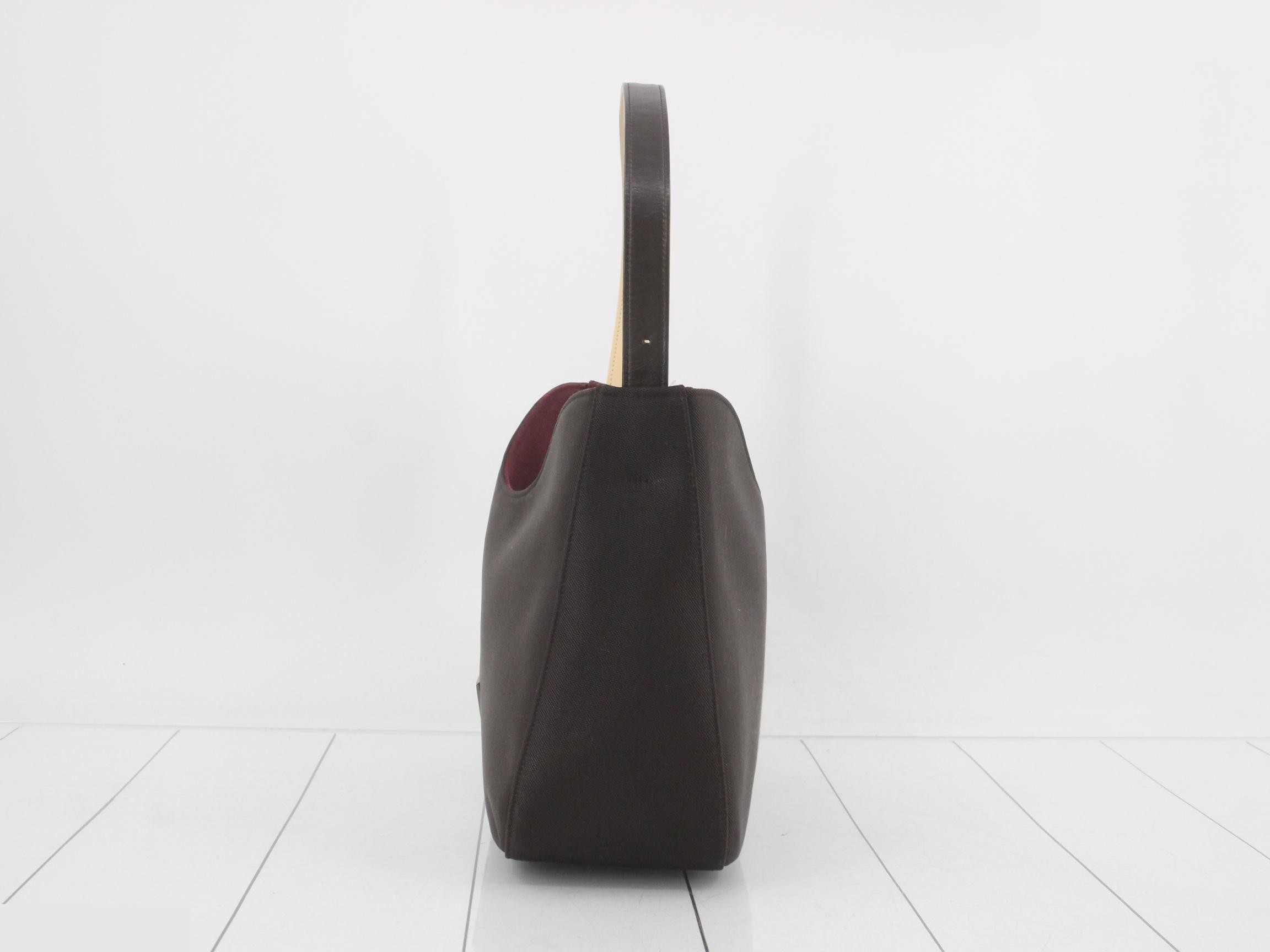 One-shoulder bag, nylon, brown, with pouch, W25 H17 D10 — view 3