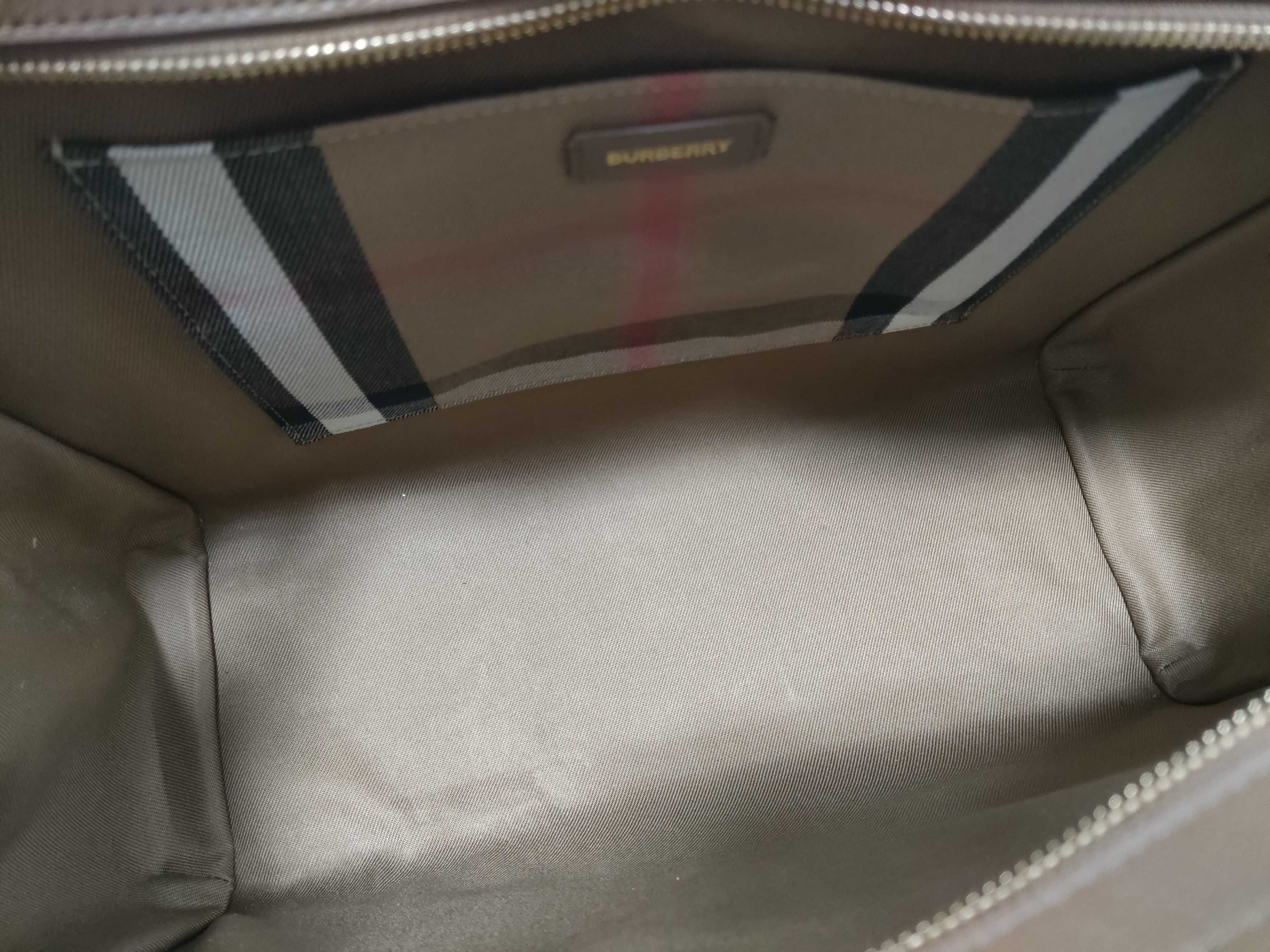 Leather x Canvas 2-Way Handbag, Brown Handbag — view 11
