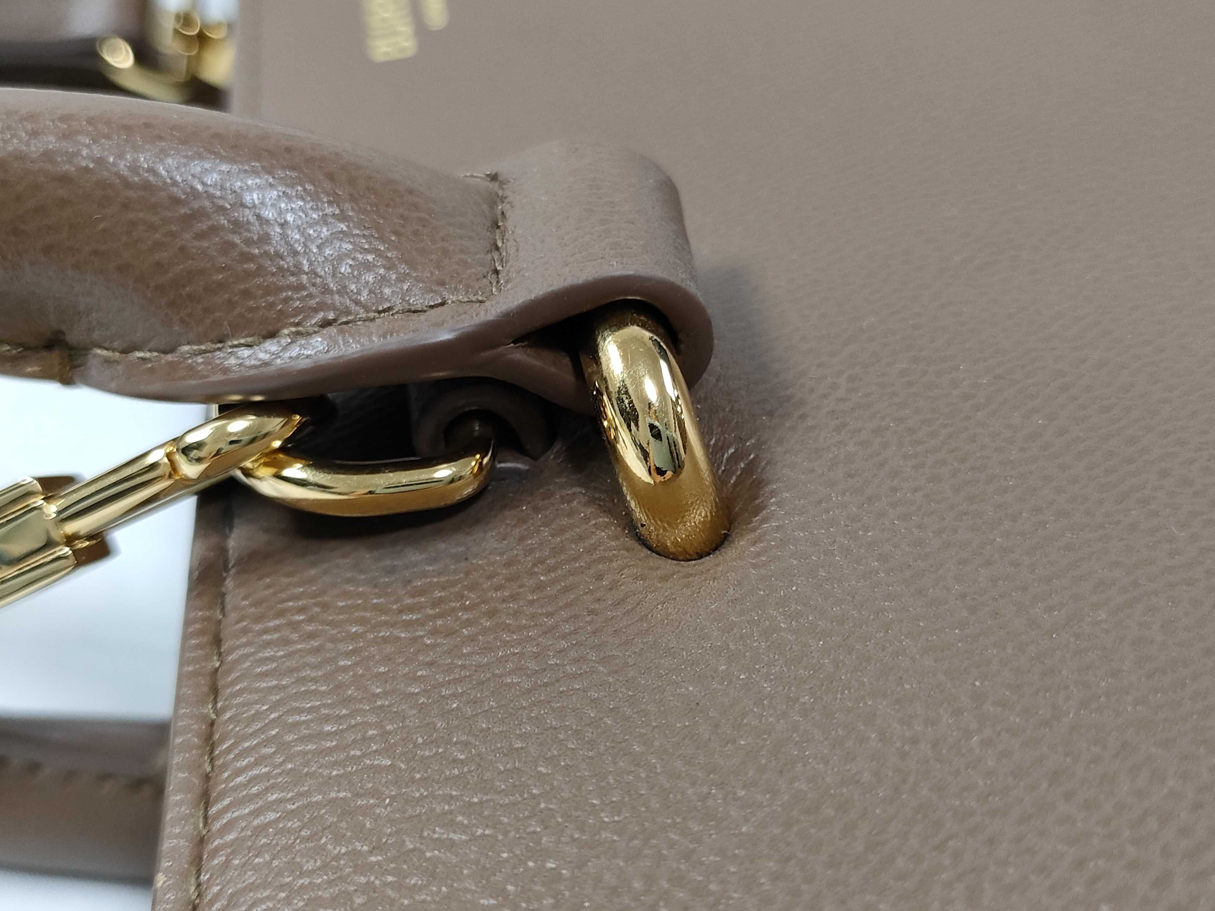Leather x Canvas 2-Way Handbag, Brown Handbag — view 4