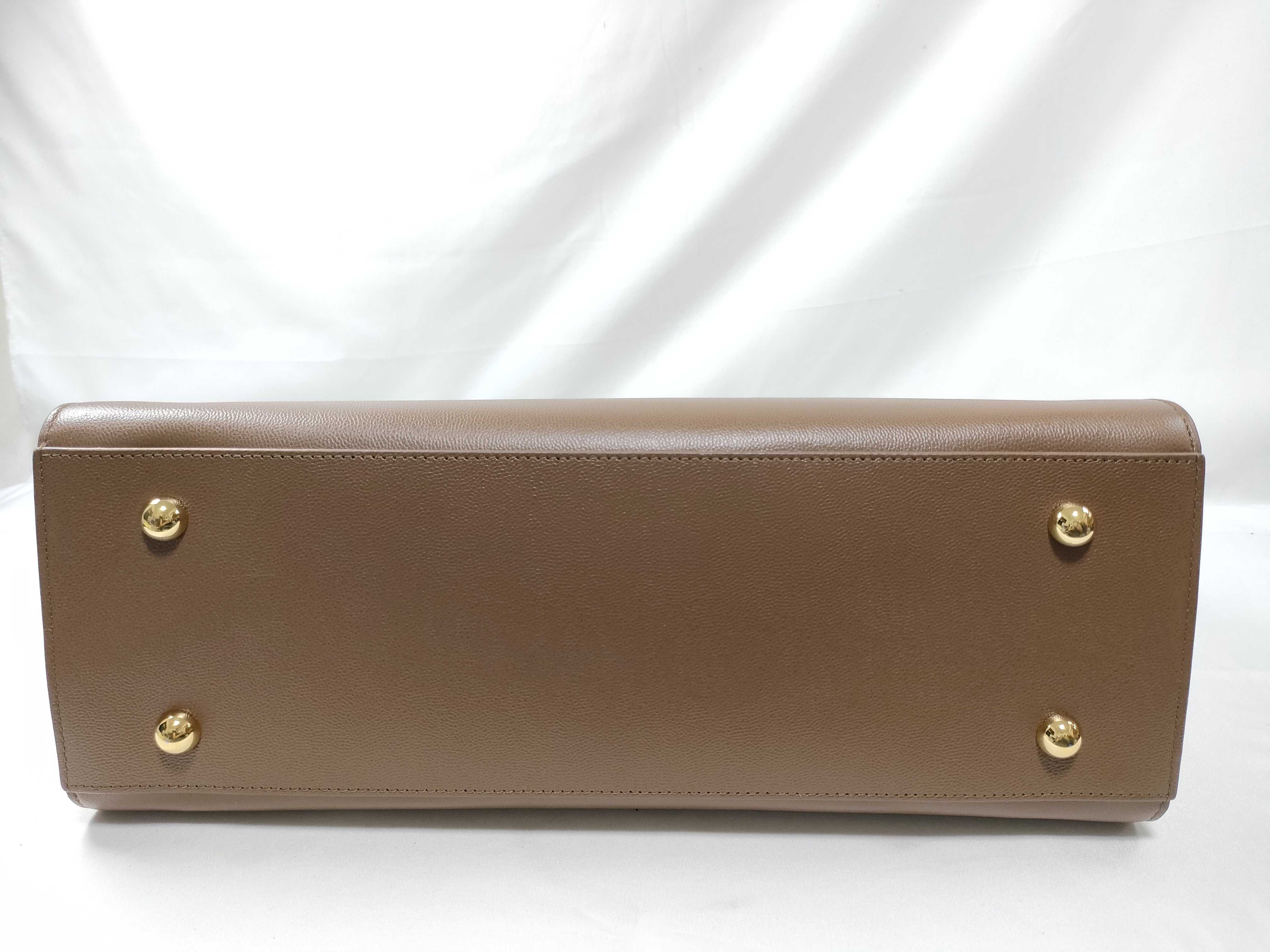 Leather x Canvas 2-Way Handbag, Brown Handbag — view 6