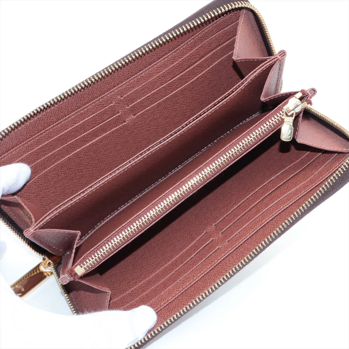 Monogram Zippy Wallet M42616 Brown Round Zip Wallet RFID Reactive — view 3