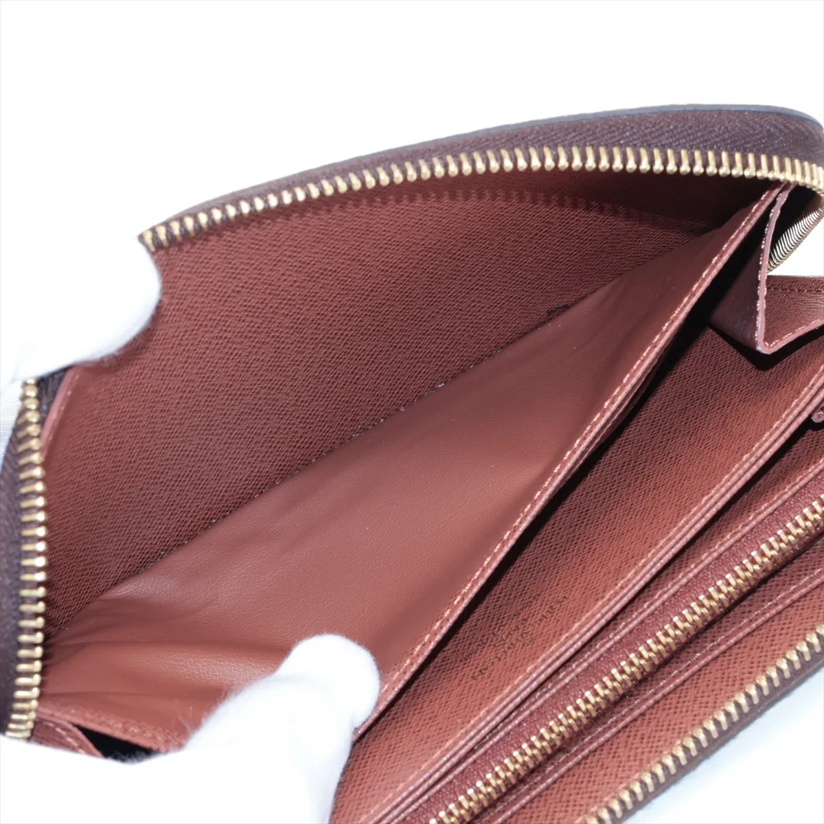 Monogram Zippy Wallet M42616 Brown Round Zip Wallet RFID Reactive — view 4