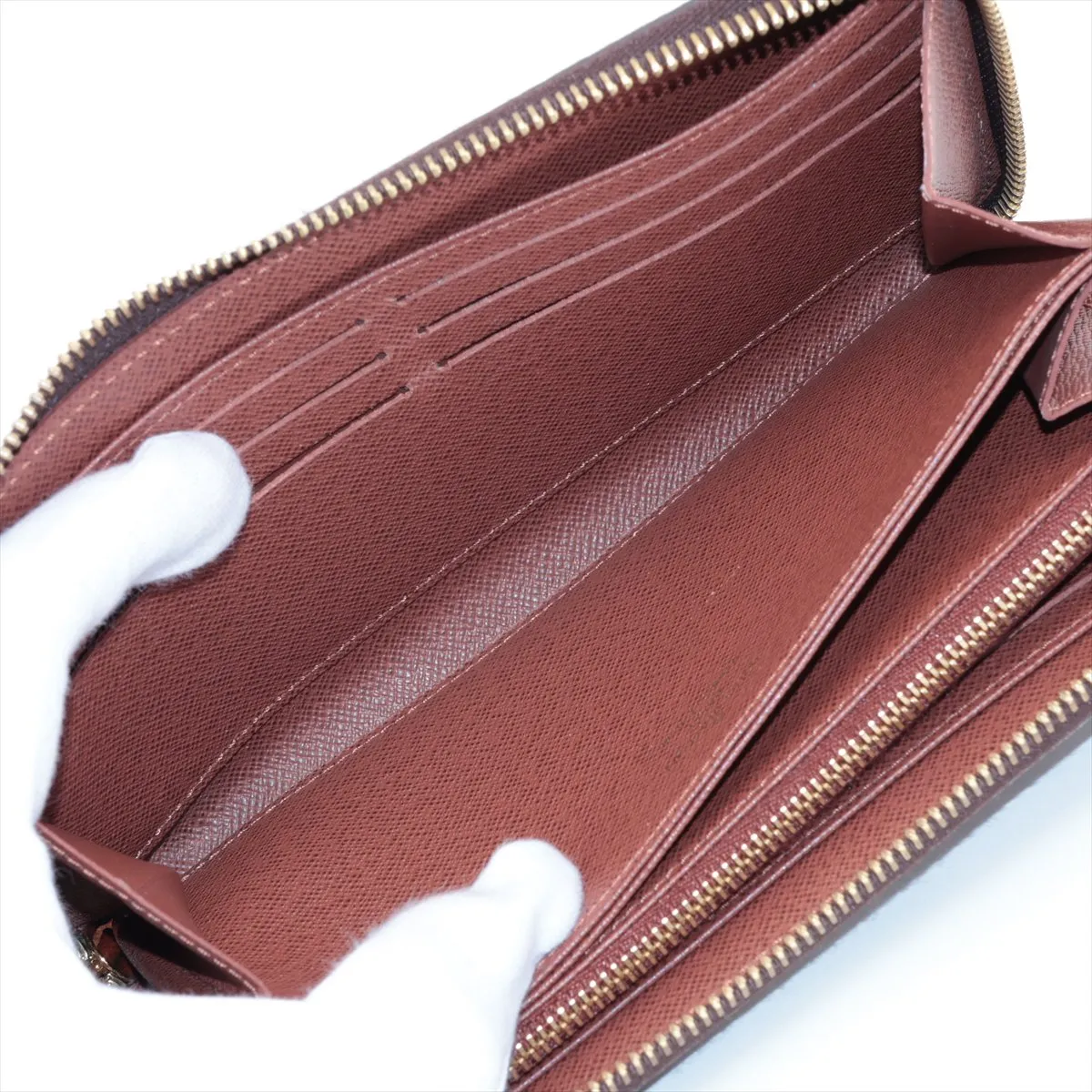 Monogram Zippy Wallet M42616 Brown Round Zip Wallet RFID Reactive — view 5