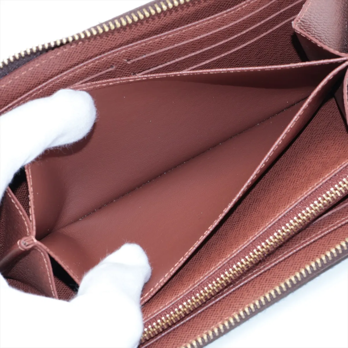 Monogram Zippy Wallet M42616 Brown Round Zip Wallet RFID Reactive — view 6