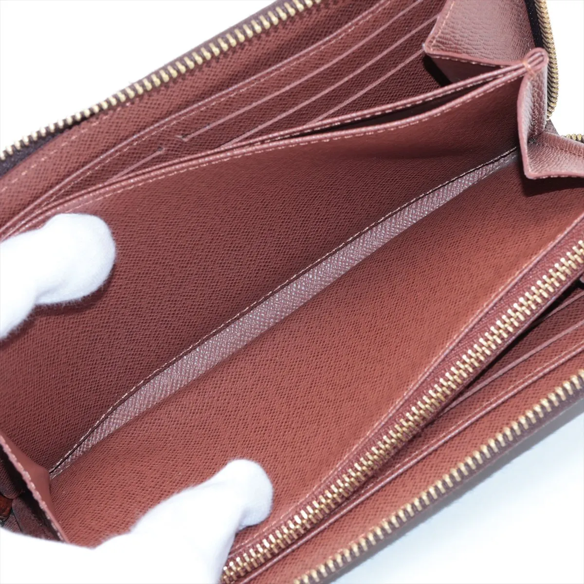 Monogram Zippy Wallet M42616 Brown Round Zip Wallet RFID Reactive — view 7