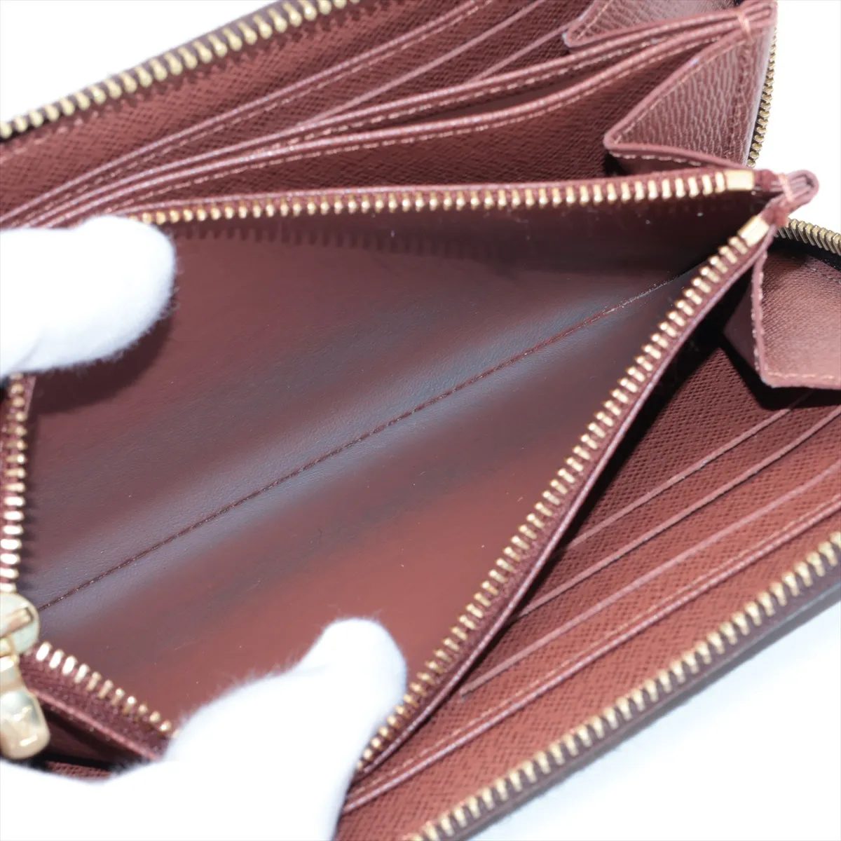 Monogram Zippy Wallet M42616 Brown Round Zip Wallet RFID Reactive — view 10
