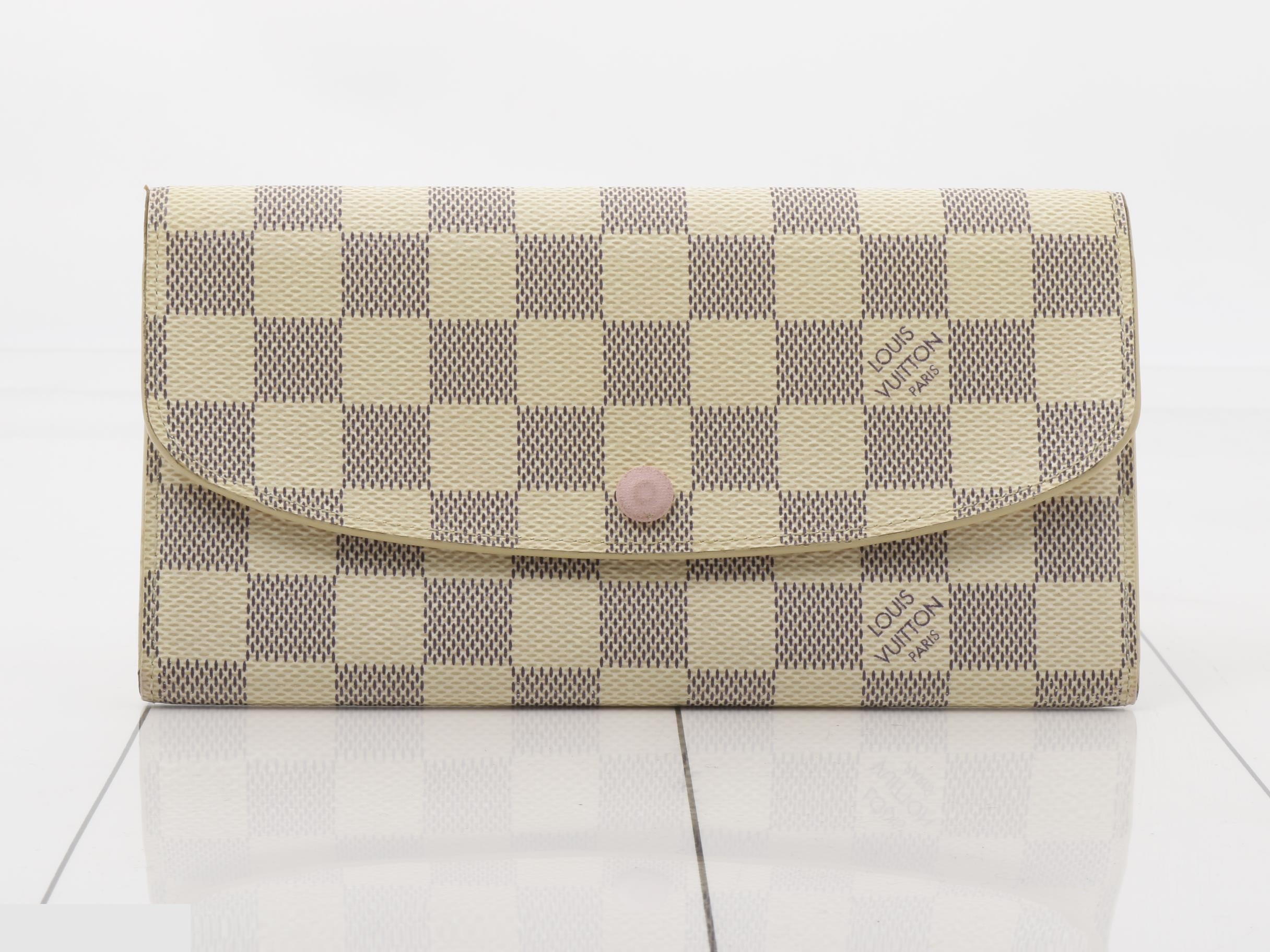 Portefeuille Emilie Rose Ballerine Damier Azur