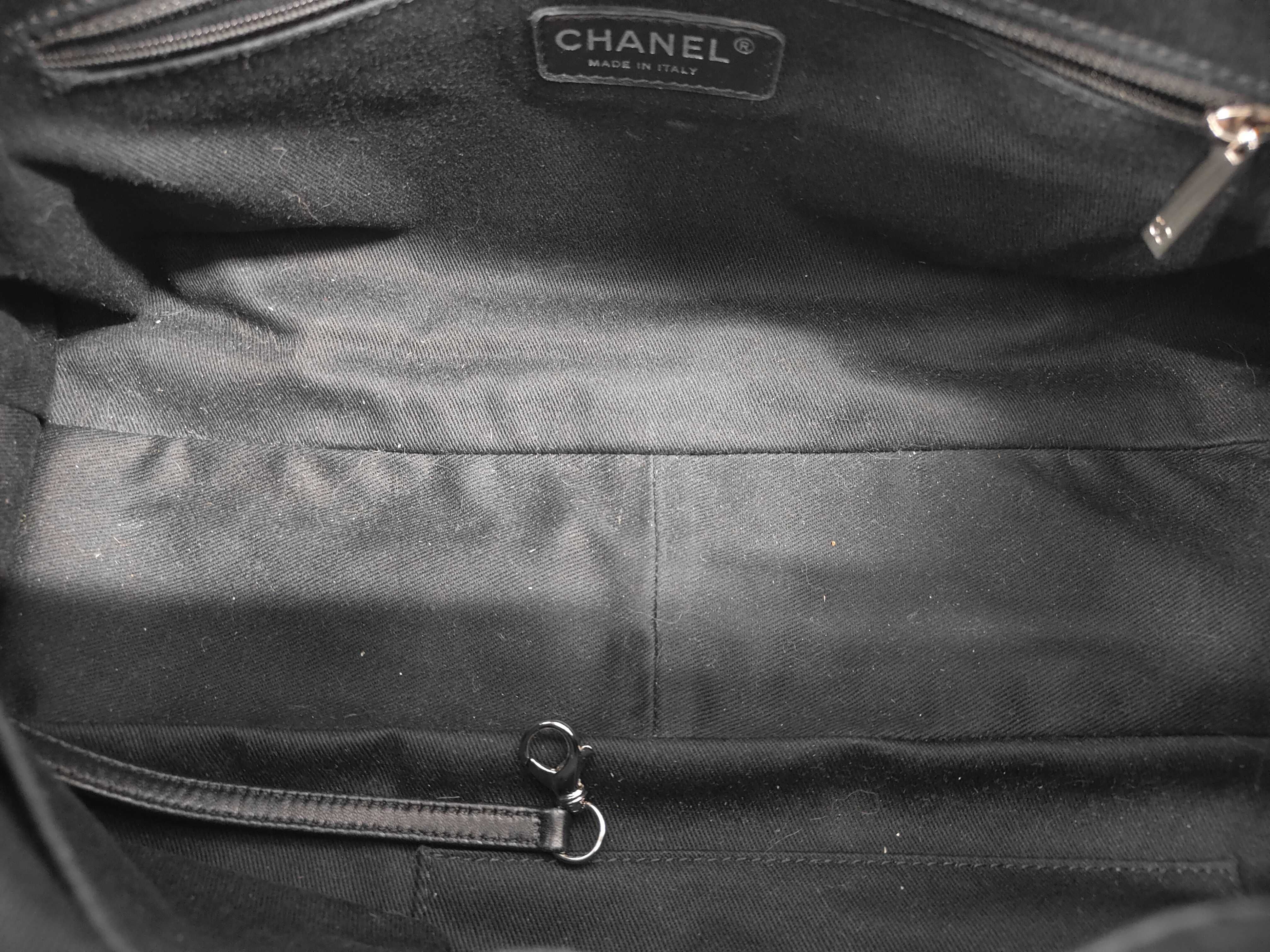 enamel patent chain tote bag — view 9