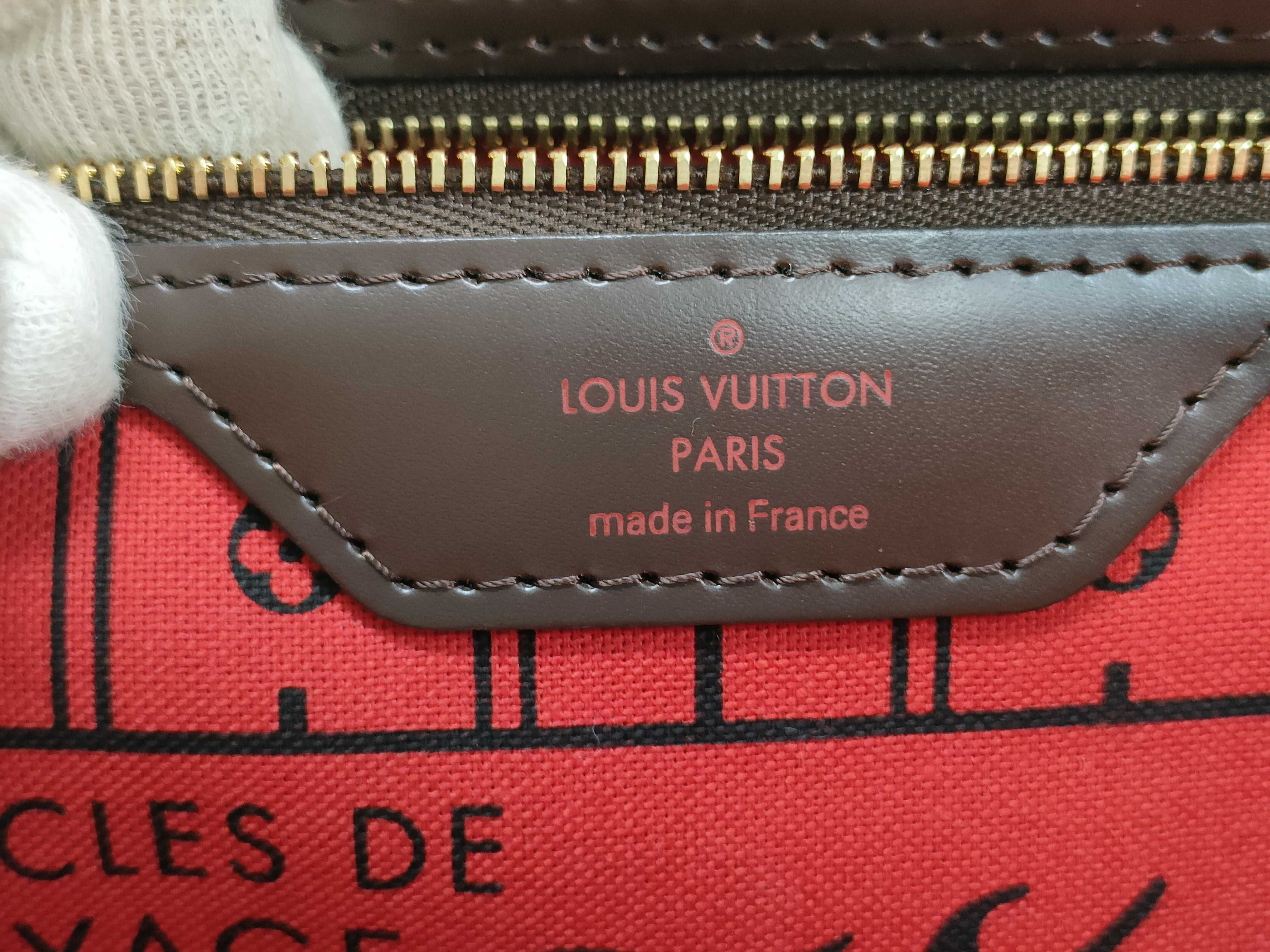 Damier Vuitton N51109 Neverfull PM Coated Canvas EBENE GOLD Damier AR4133 Tote Bag — view 11