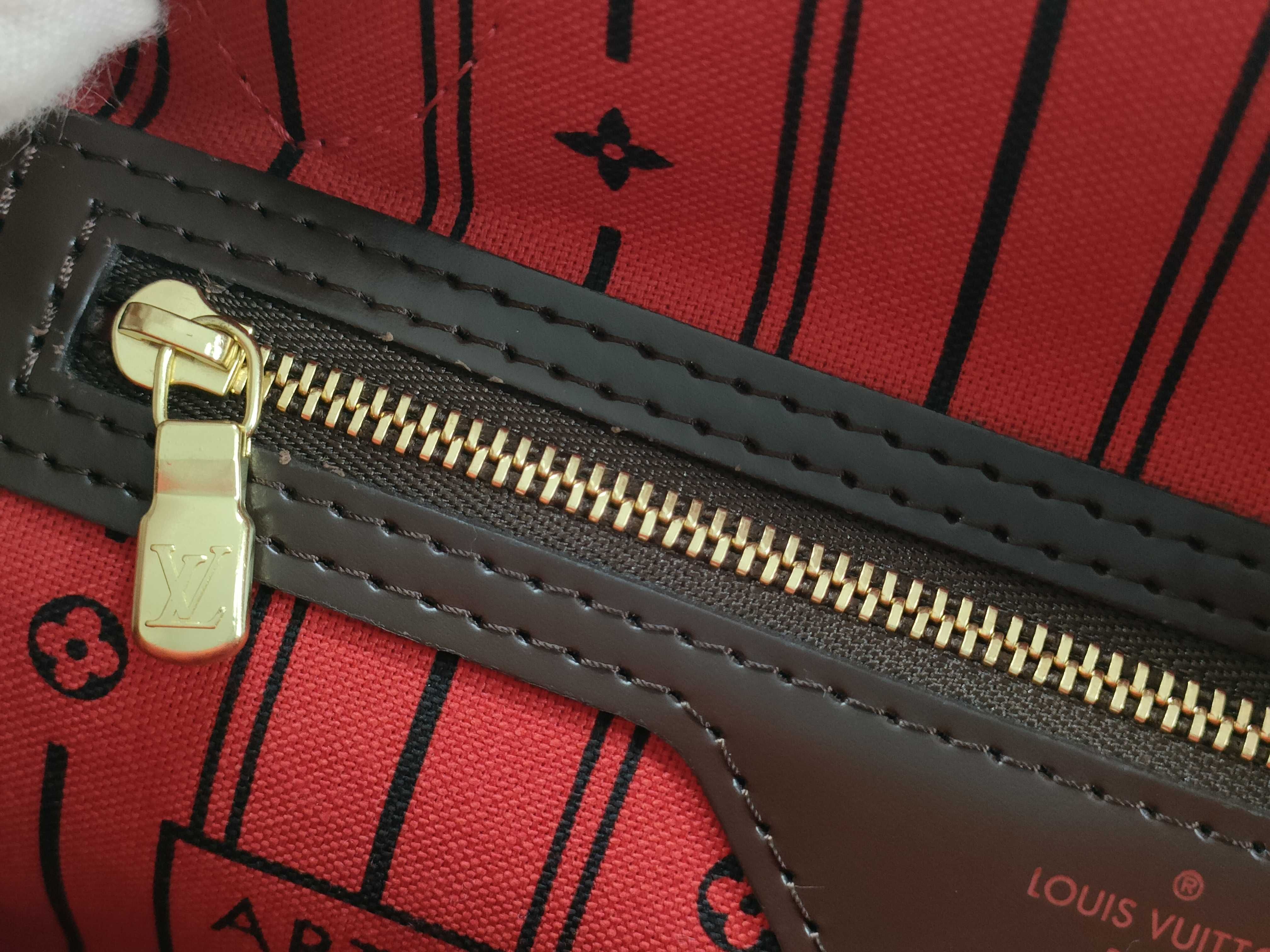Damier Vuitton N51109 Neverfull PM Coated Canvas EBENE GOLD Damier AR4133 Tote Bag — view 12