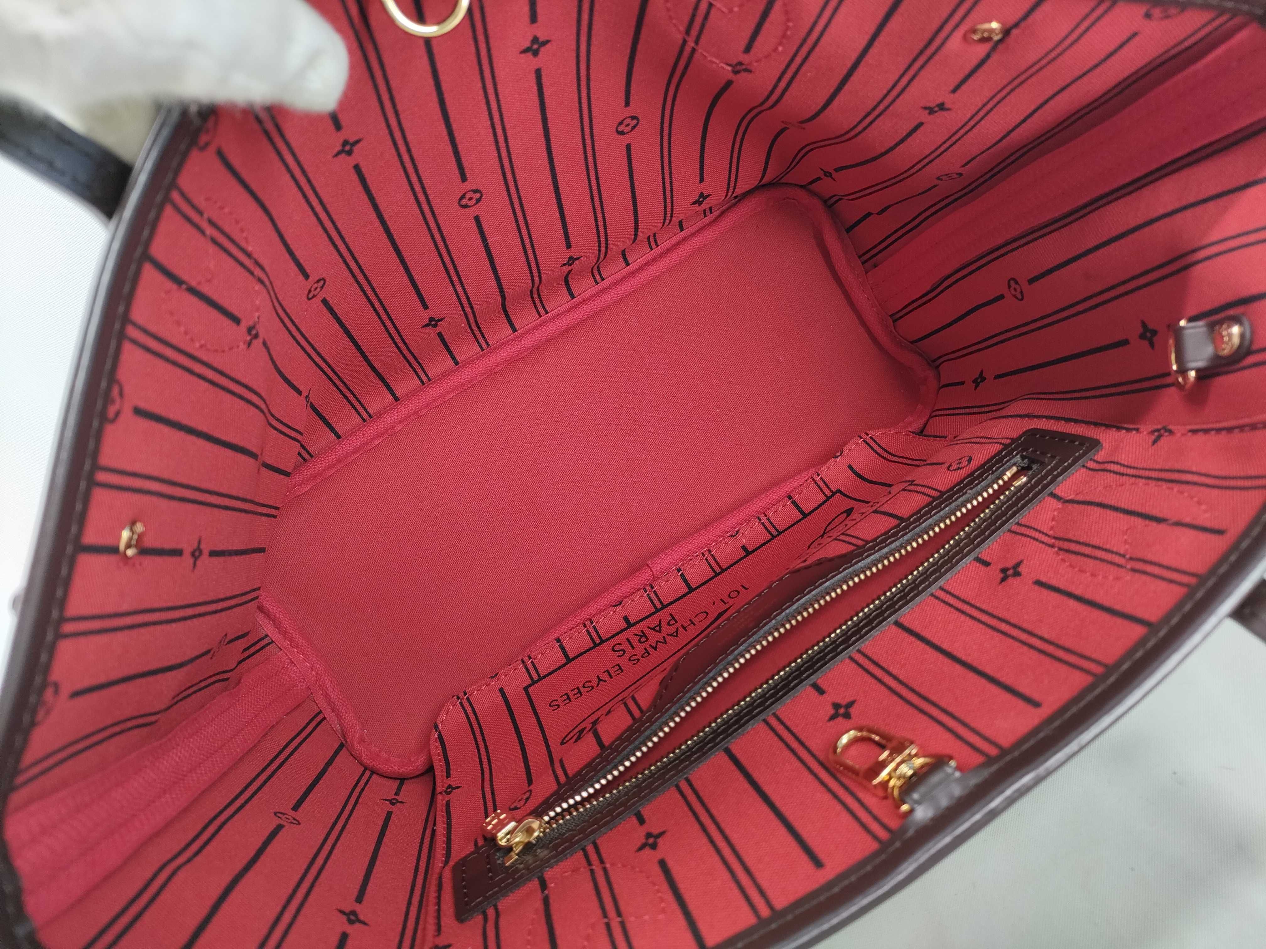 Damier Vuitton N51109 Neverfull PM Coated Canvas EBENE GOLD Damier AR4133 Tote Bag — view 8