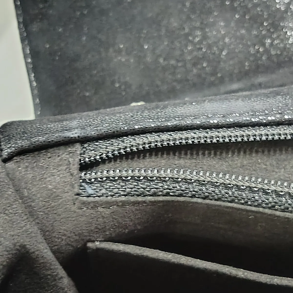 Matelassé Coated Leather Single Flap Double Chain Bag, Black, Silver Hardware, 15185642 (Serial Number 15) — view 9