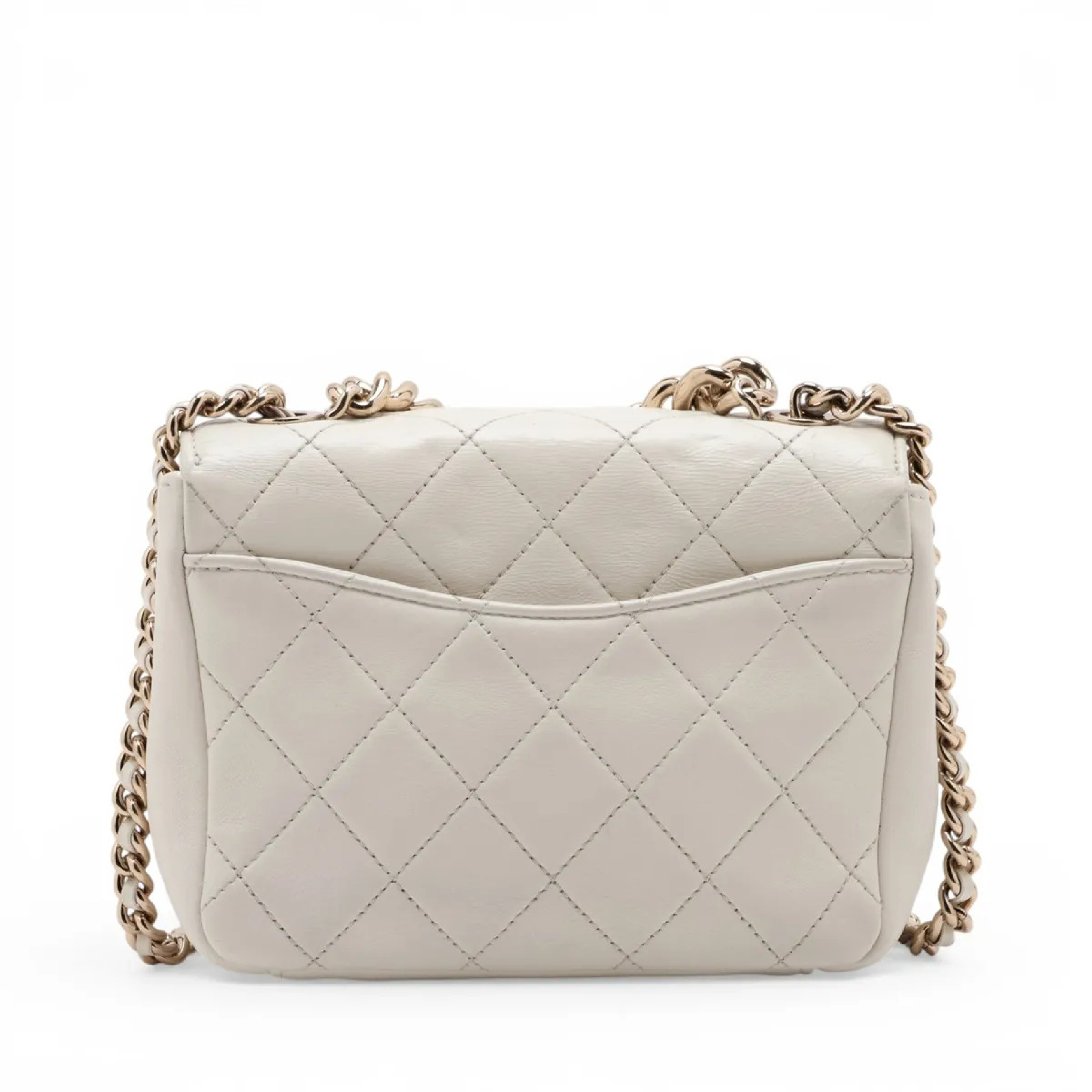 Matelassé Leather Single Flap Single Chain Bag, with seal and card, serial number in the 29 range, shoulder bag. — view 2