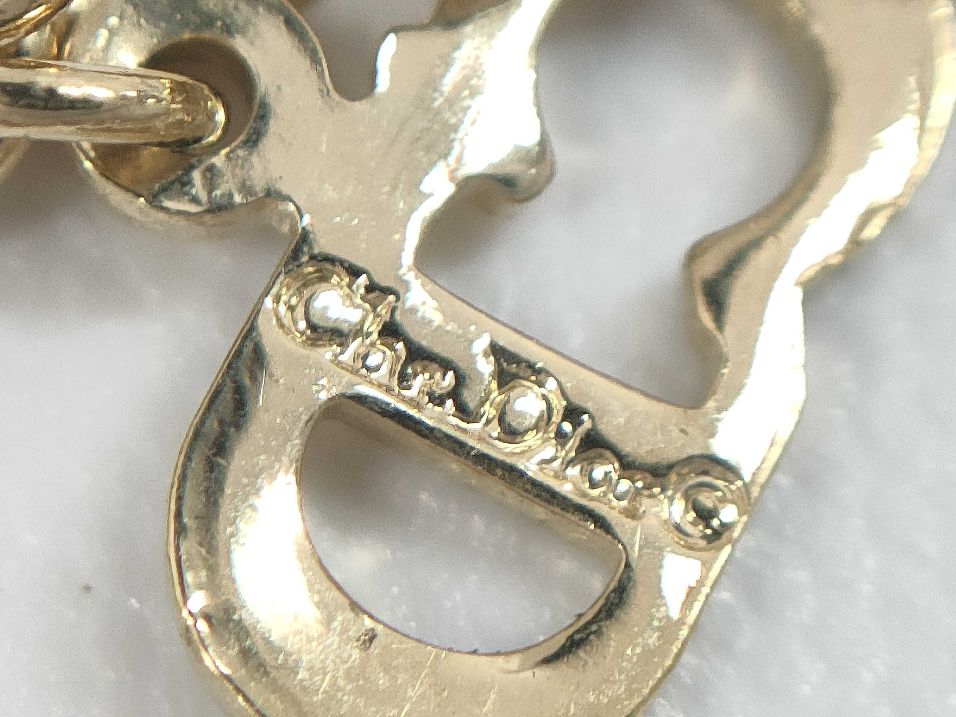 brand logo rhinestone necklace — view 6