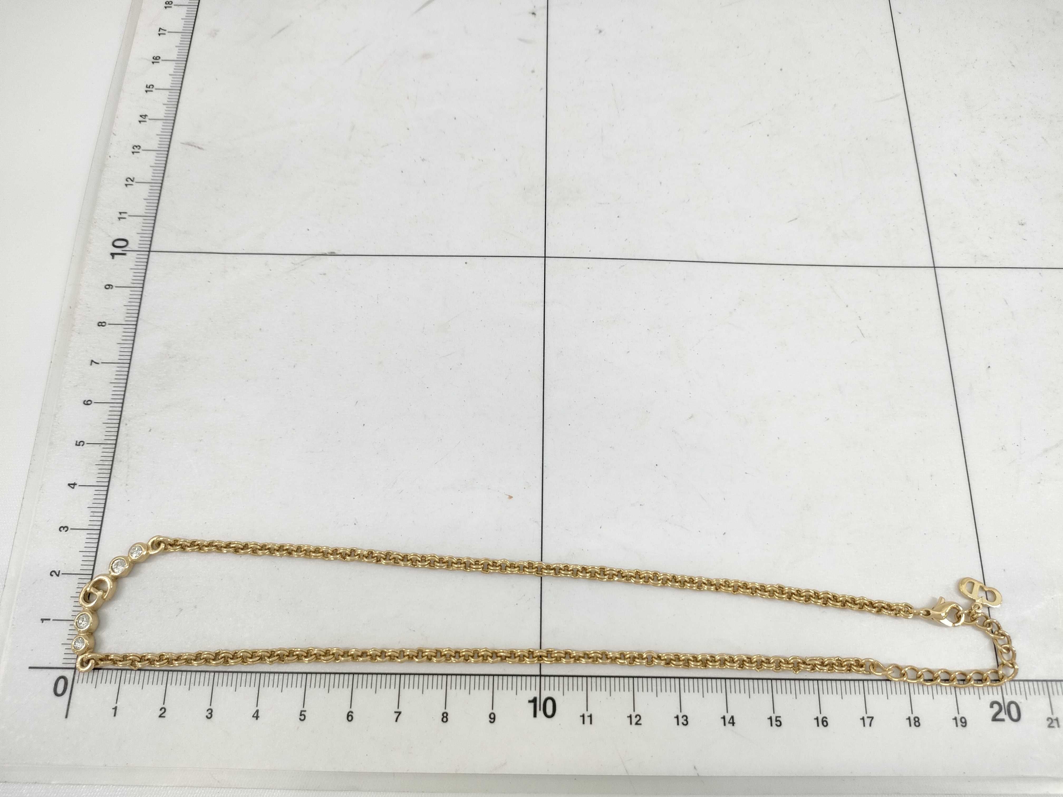 brand logo rhinestone necklace — view 8