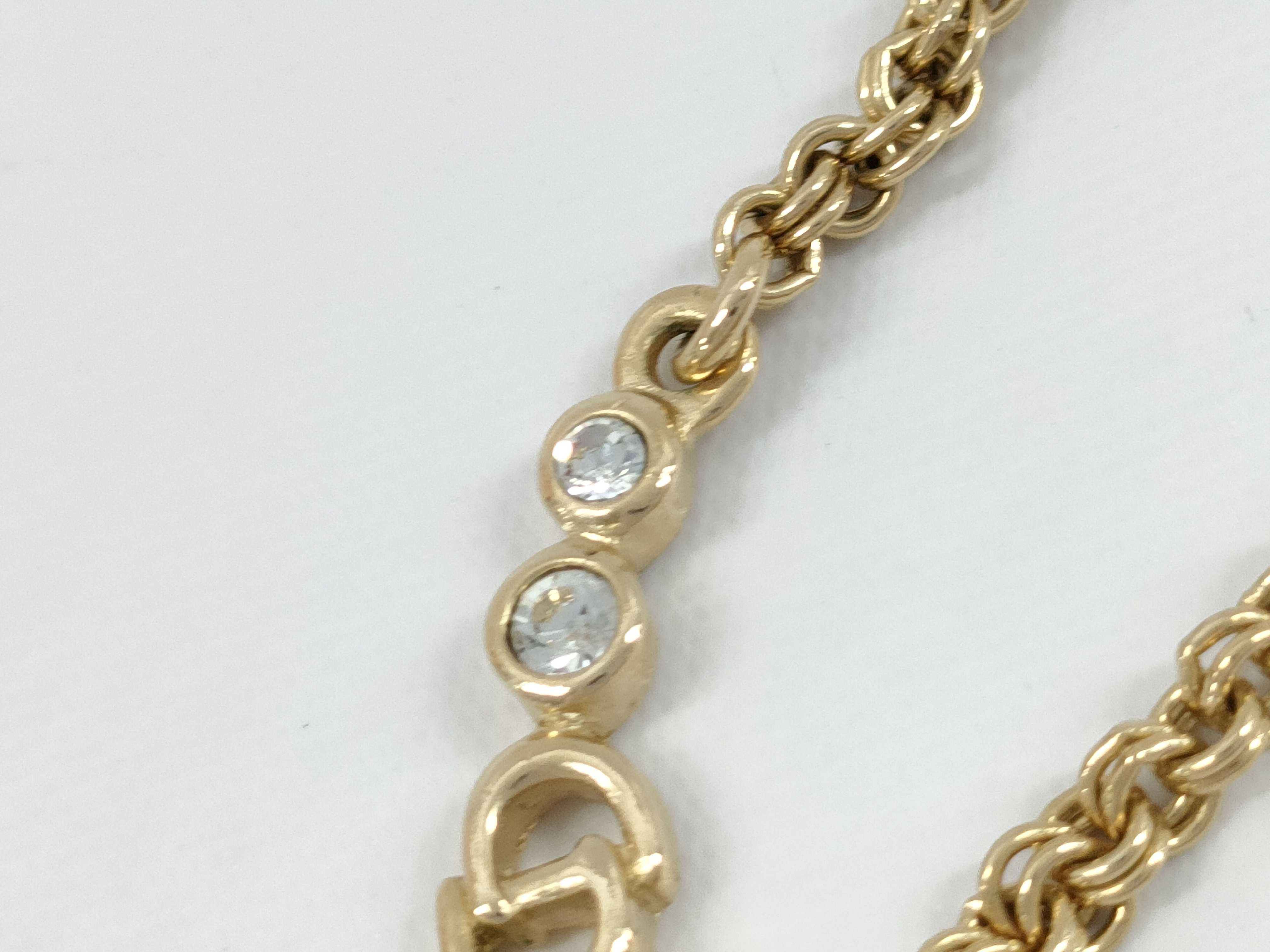 brand logo rhinestone necklace — view 9