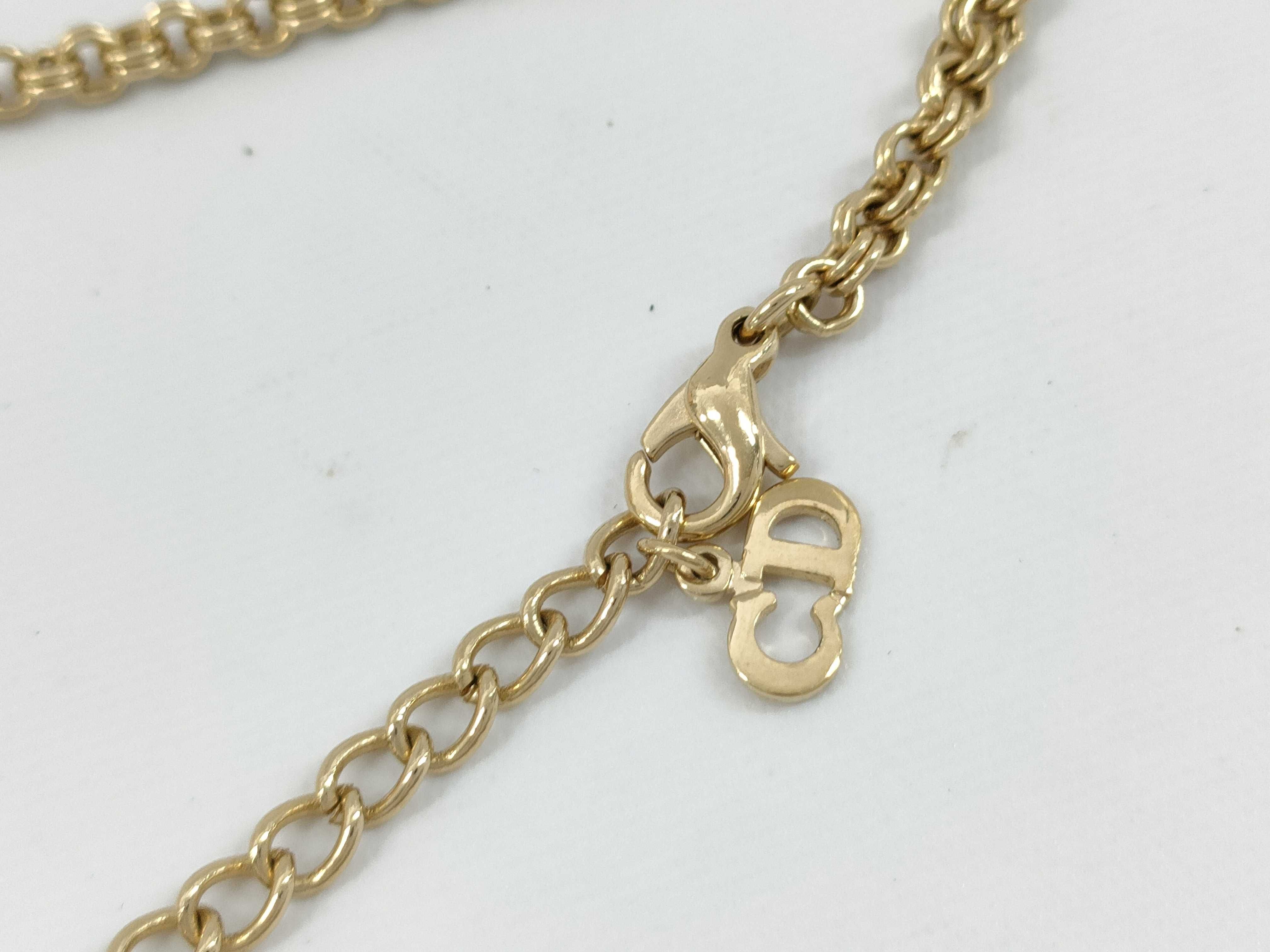 brand logo rhinestone necklace — view 10