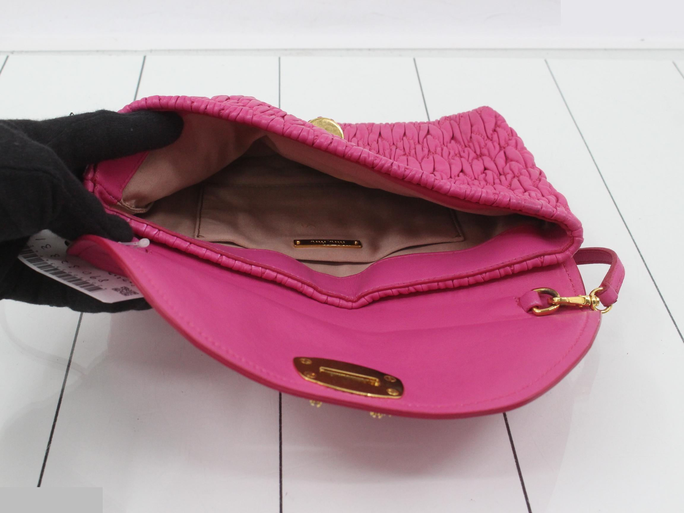 Matelassé Shoulder Bag, Pink — view 4
