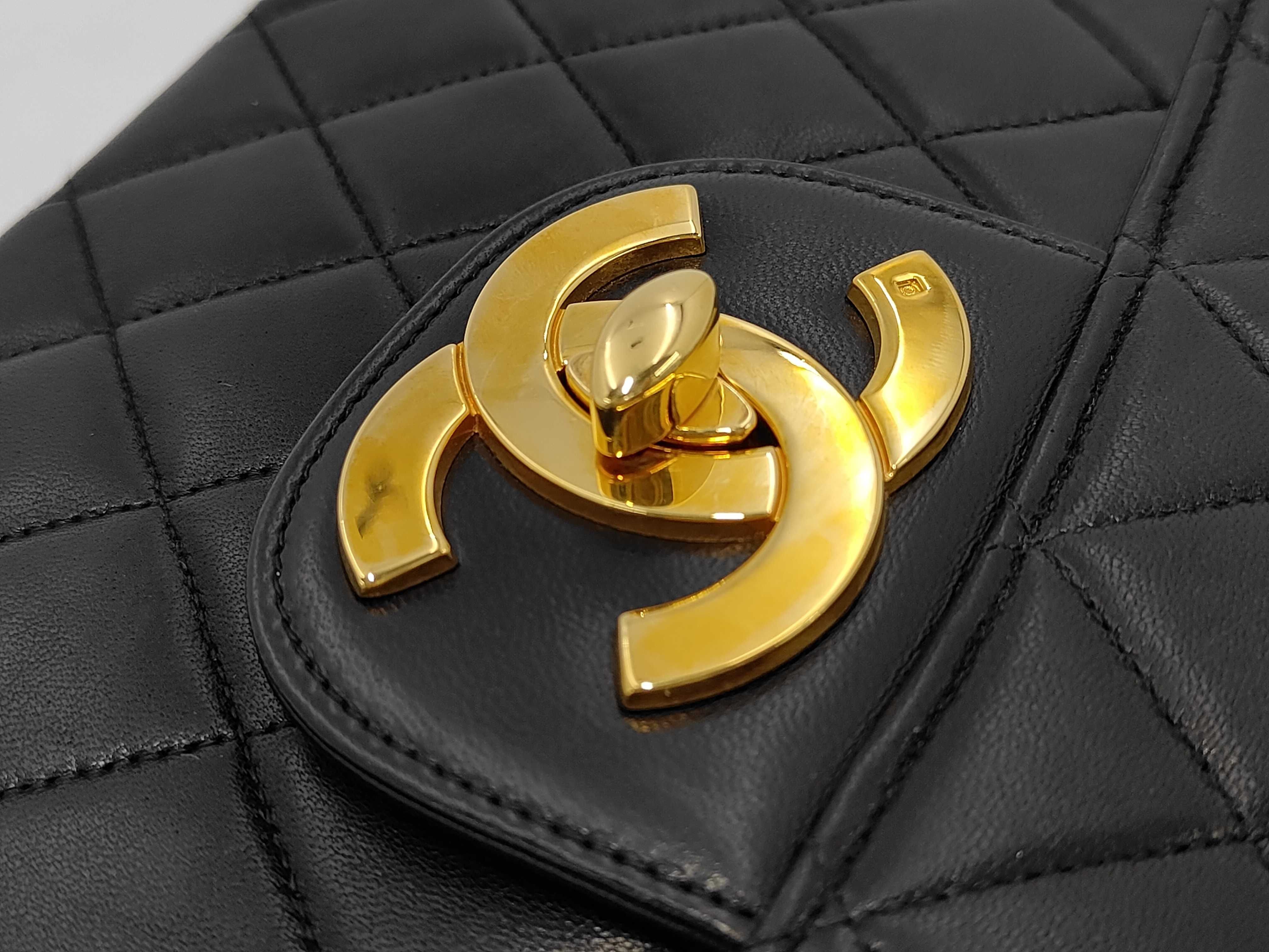 Large Matelassé Lambskin Shoulder Bag — view 11
