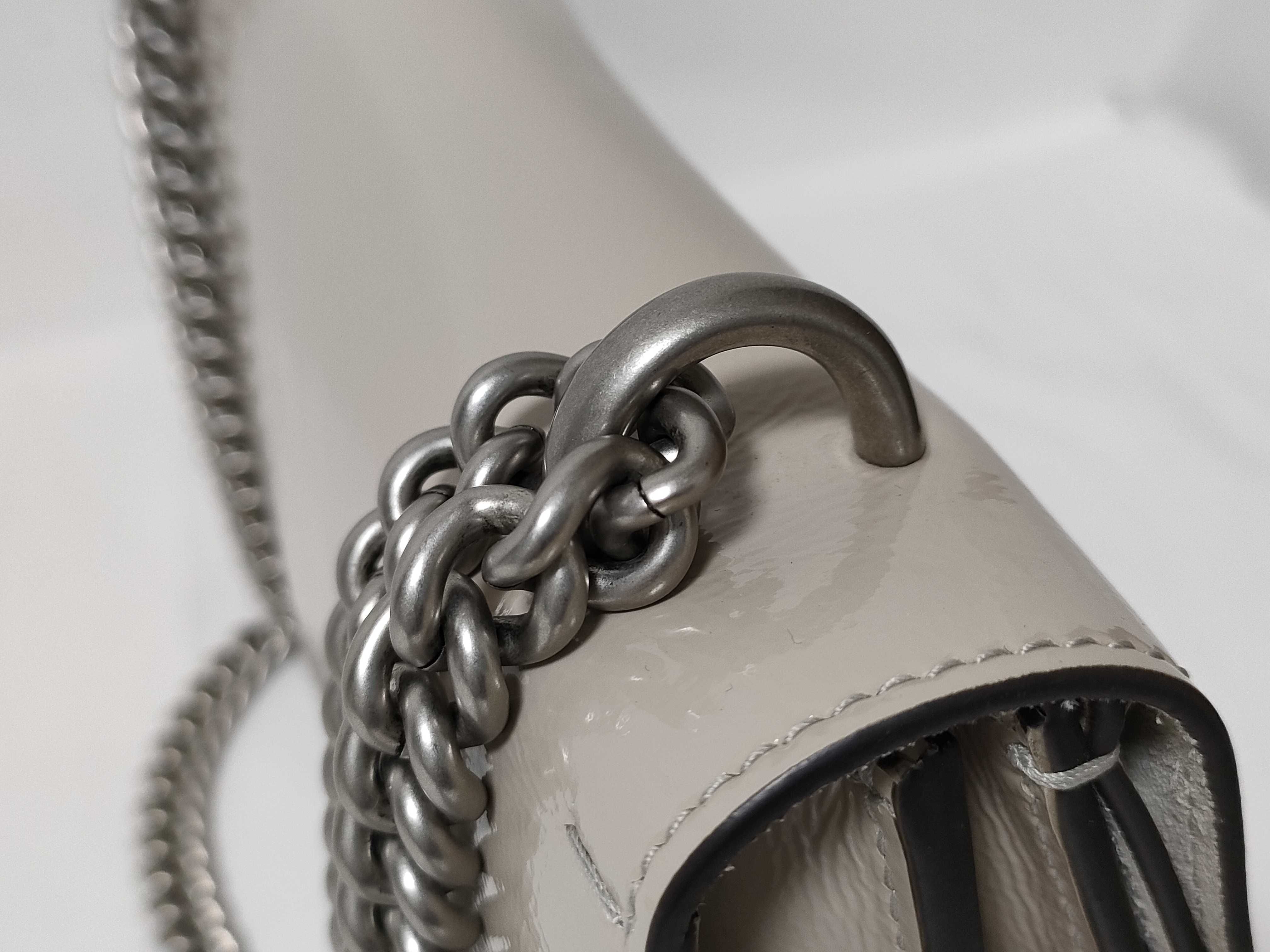 Dionysus Suede x Leather Chain Shoulder Bag, Beige, 400249 (Shoulder Bag) — view 7