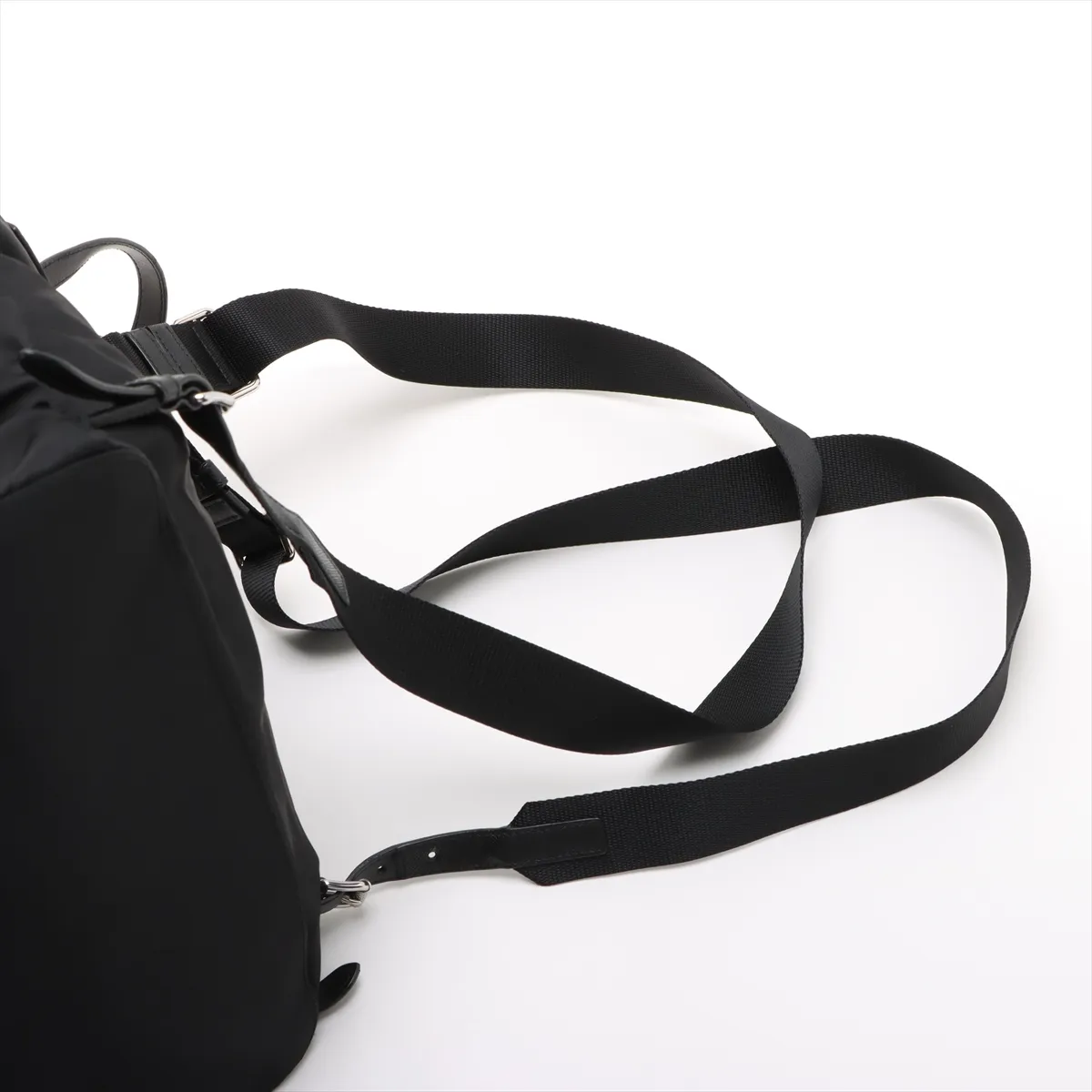 Tessuto Nylon x Leather Backpack/Rucksack, Black, 1BZ811, Unsigned Guarantee Card — view 6