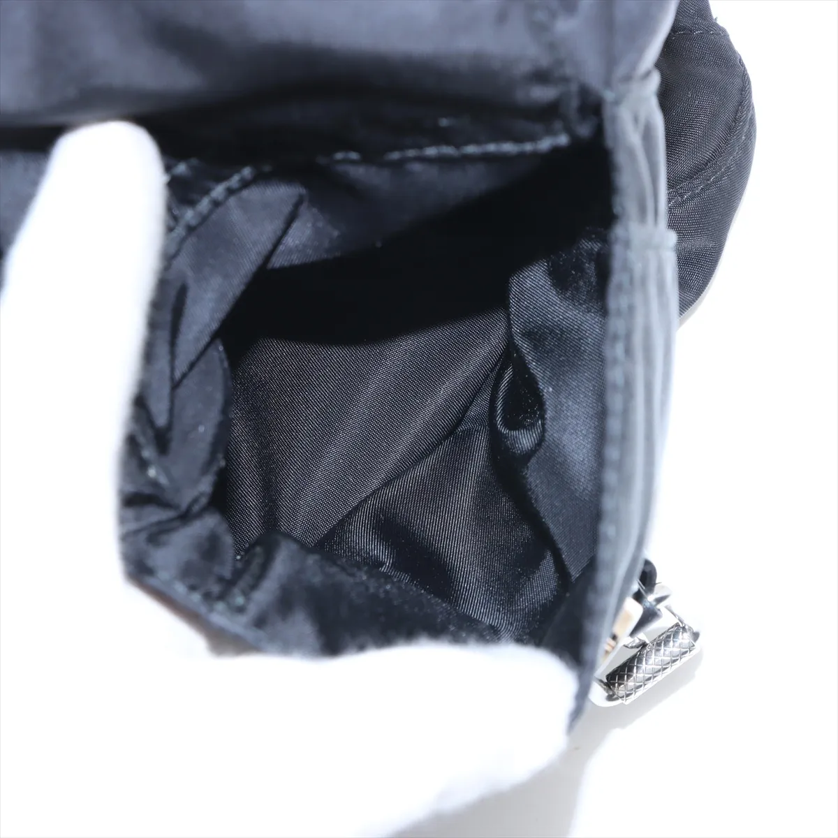 Tessuto Nylon x Leather Backpack/Rucksack, Black, 1BZ811, Unsigned Guarantee Card — view 10