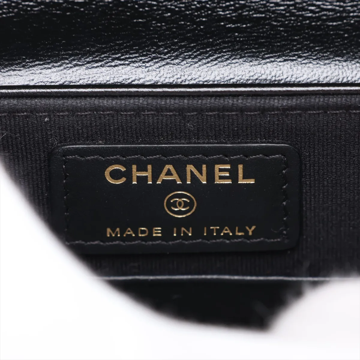 Matelassé Lambskin Chain Shoulder Bag, Black with Gold Hardware, KT9G1204, Random Serial Number AP3373 — view 12