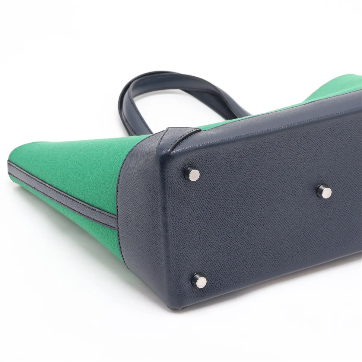 Maxi Box Cabas 30 Felt x Veau Epsom Vert Moyen x Blue Indigo Silver Hardware X: 2016 — view 4