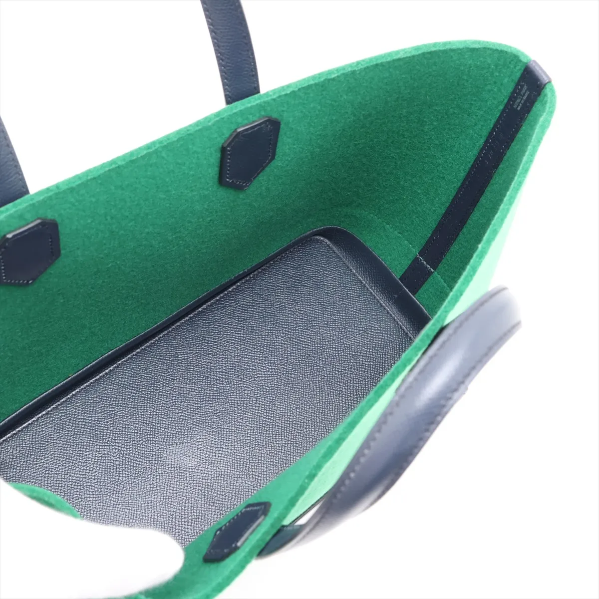 Maxi Box Cabas 30 Felt x Veau Epsom Vert Moyen x Blue Indigo Silver Hardware X: 2016 — view 7