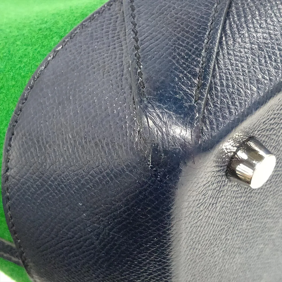 Maxi Box Cabas 30 Felt x Veau Epsom Vert Moyen x Blue Indigo Silver Hardware X: 2016 — view 10
