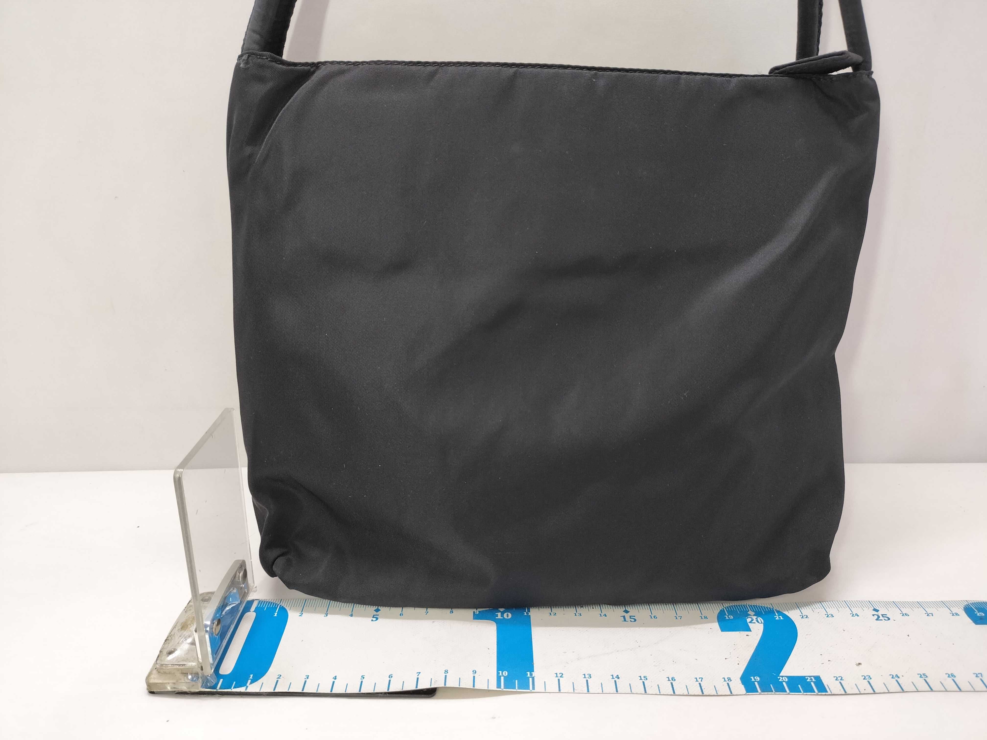 nylon handbag, black handbag. — view 2