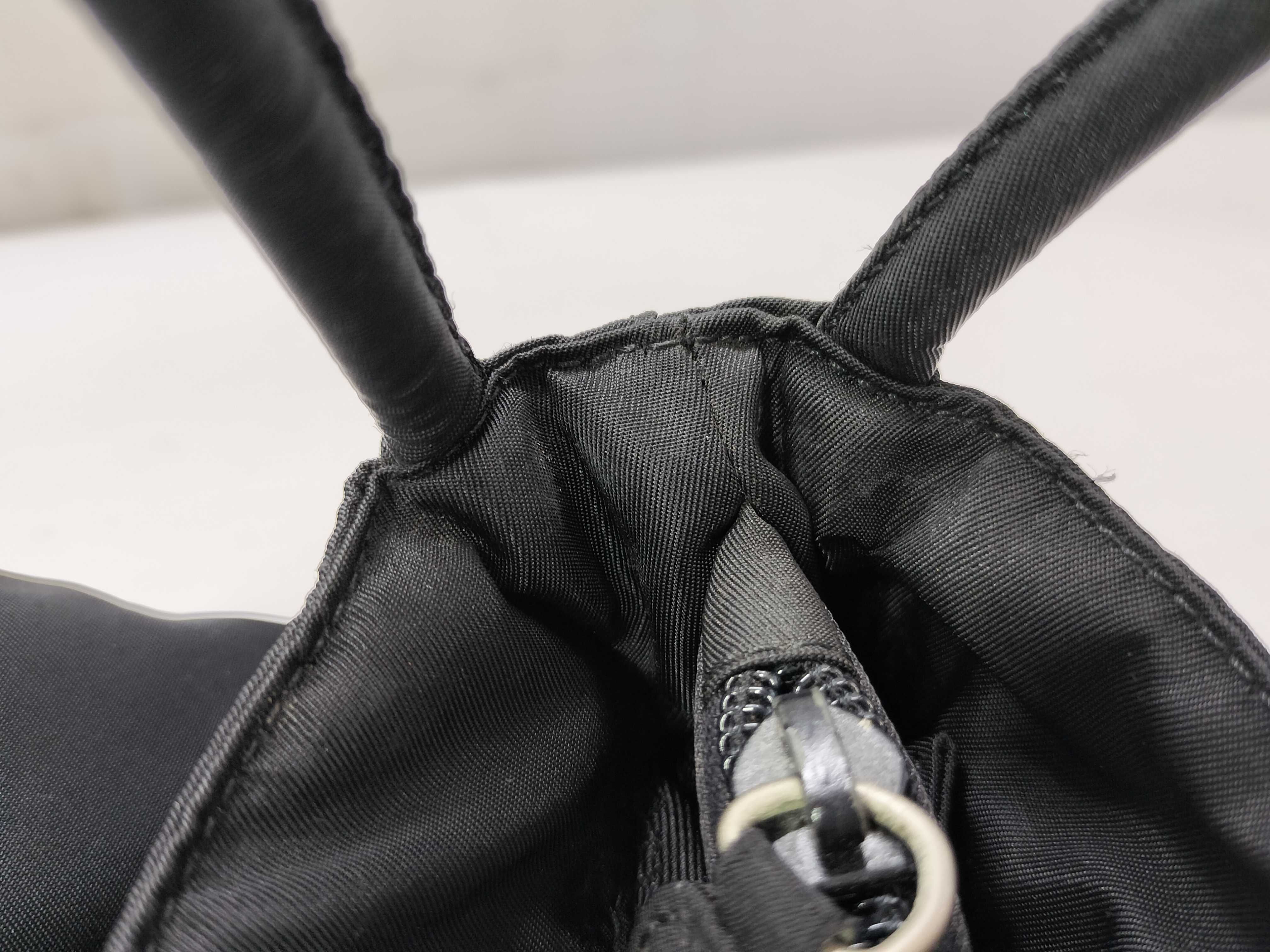 nylon handbag, black handbag. — view 12