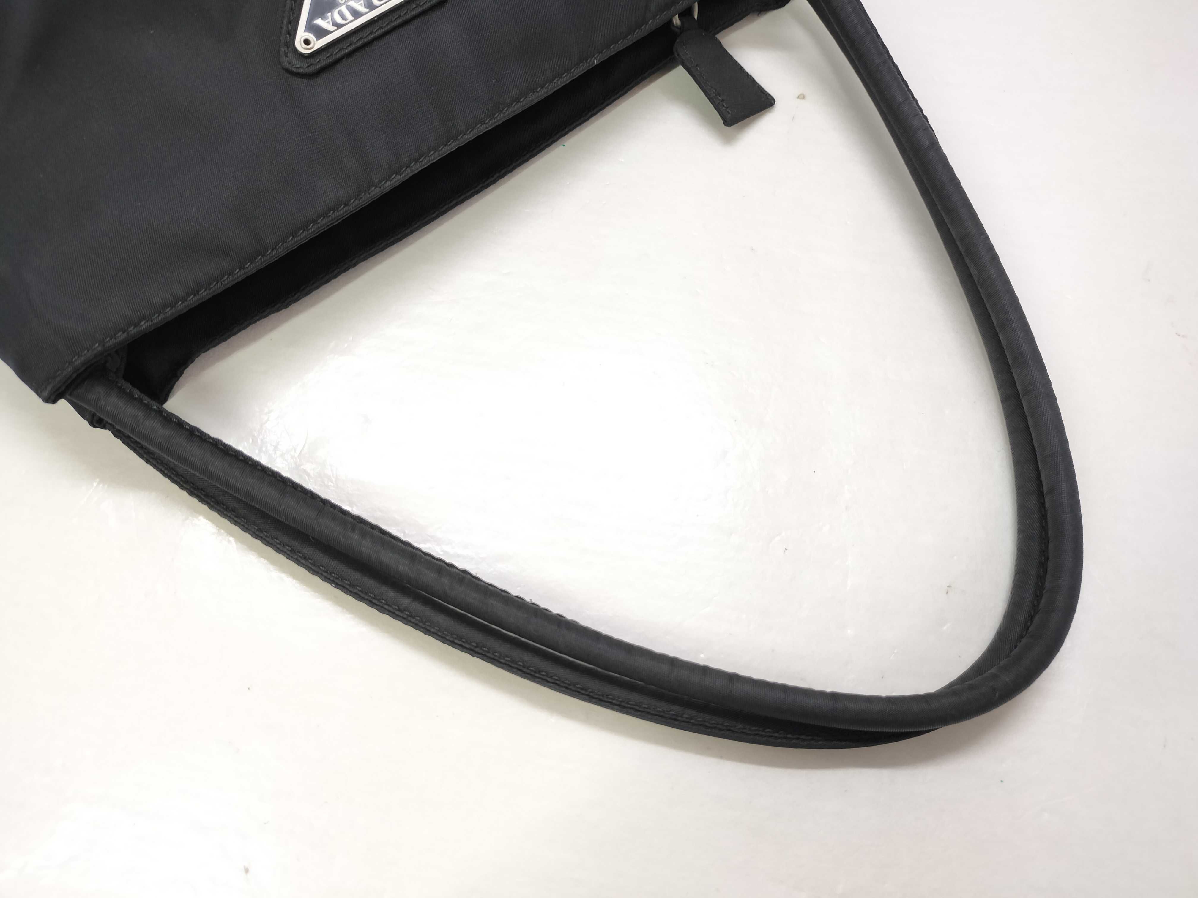 nylon handbag, black handbag. — view 3