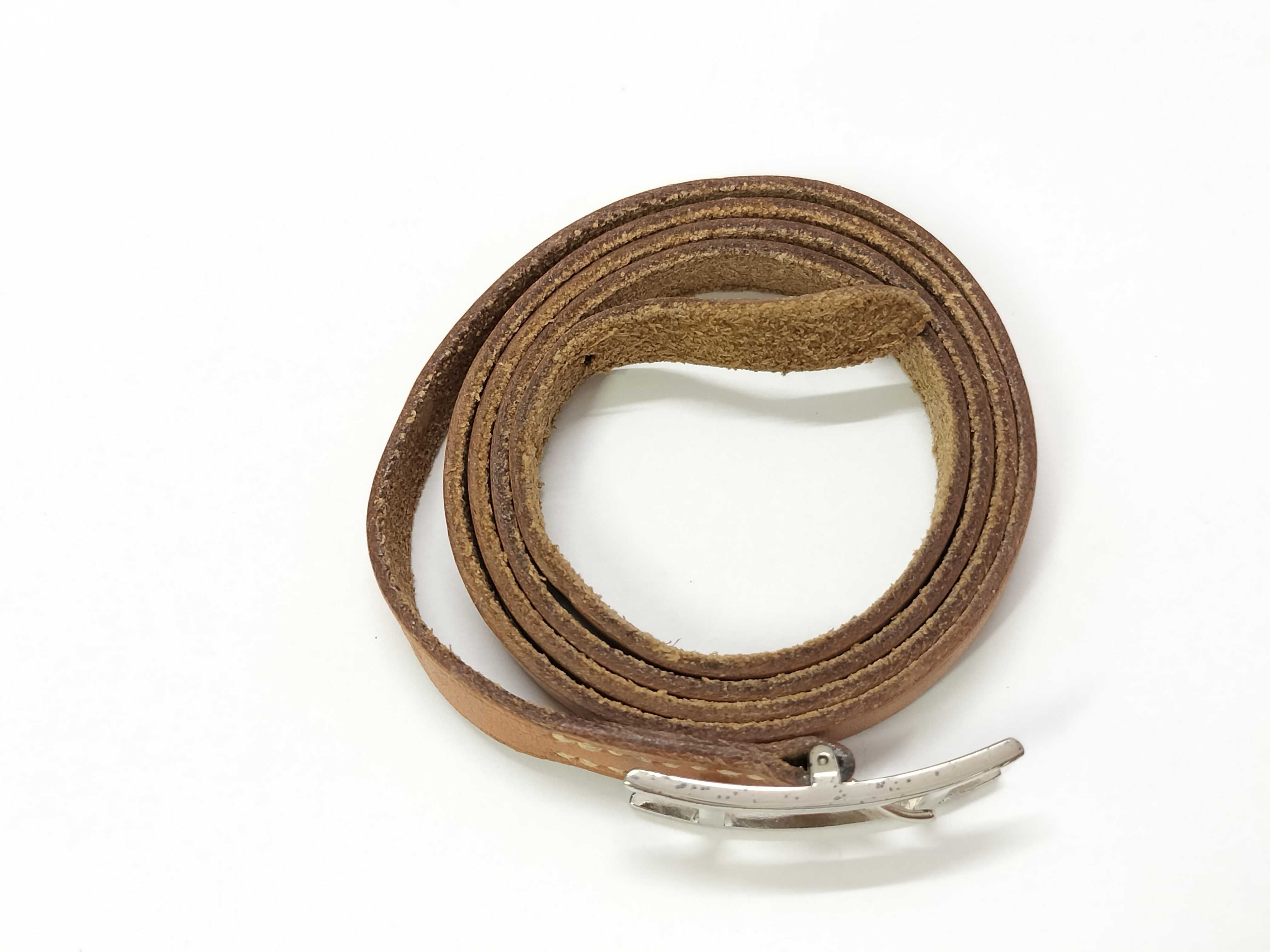 Api Leather Brown Silver Bracelet Choker Necklace — view 2