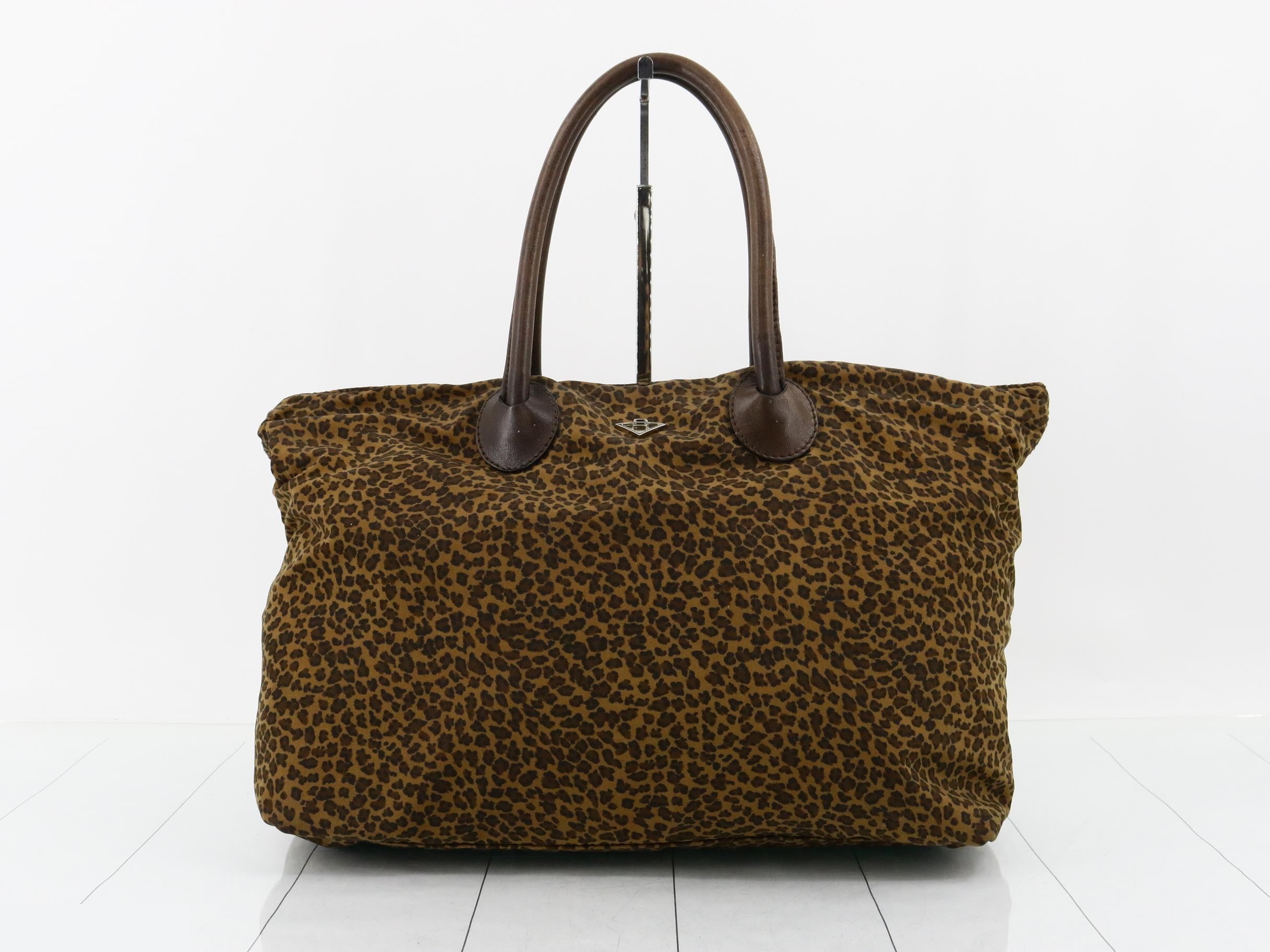 leopard print tote bag